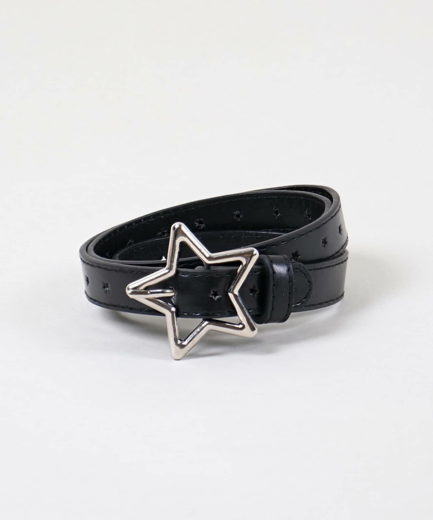 d.i.a. ベルト スターバックル ロゴベルト　ブラック　黒 d.i.a. | 【BELT COLLECTION】 ✔︎スターバックルチェーンベルト