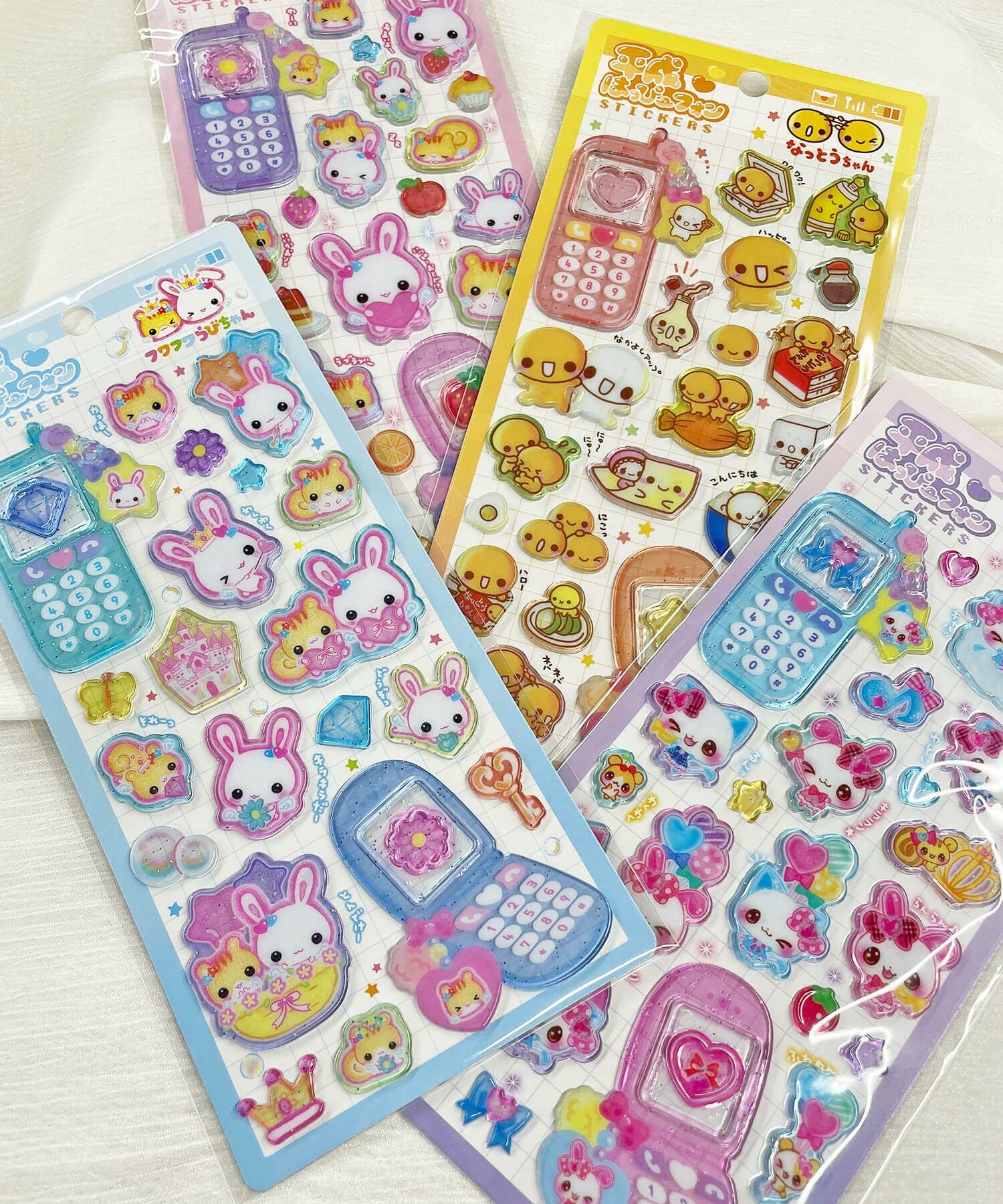 平成女児/平成はっぴーフォンステッカーズ/ガラケーシール/フワフワら