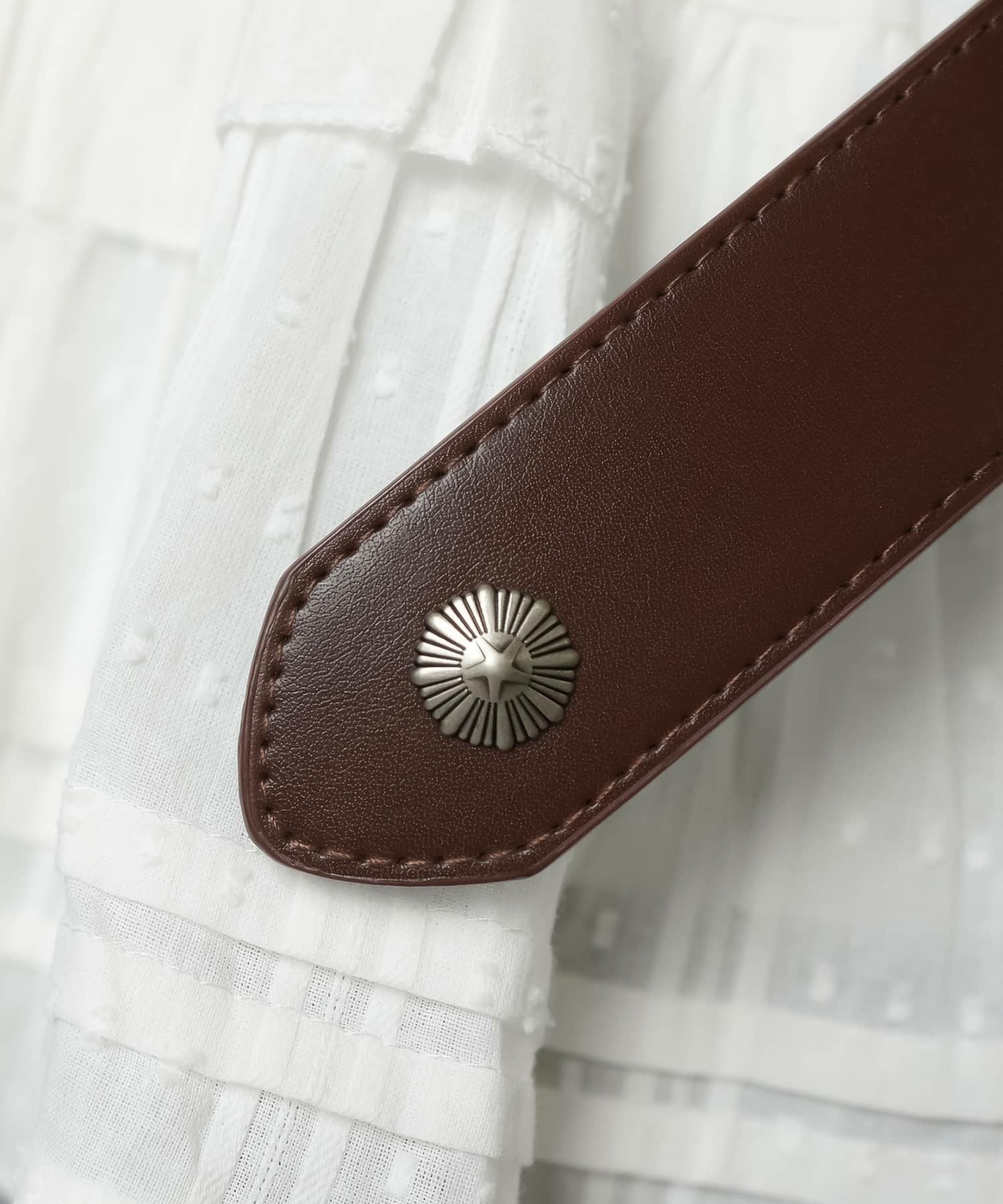 合皮ベルト/アンティークシルバークロスバックル | SPINNS WEB STORE