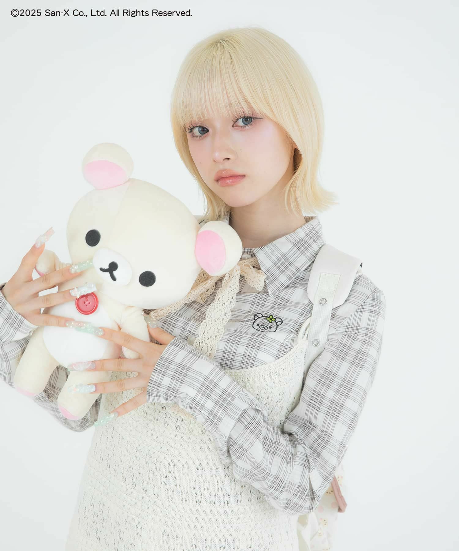 75%OFF】『リラックマ×SPINNS』レースタイ付きチェックシャツ | SPINNS