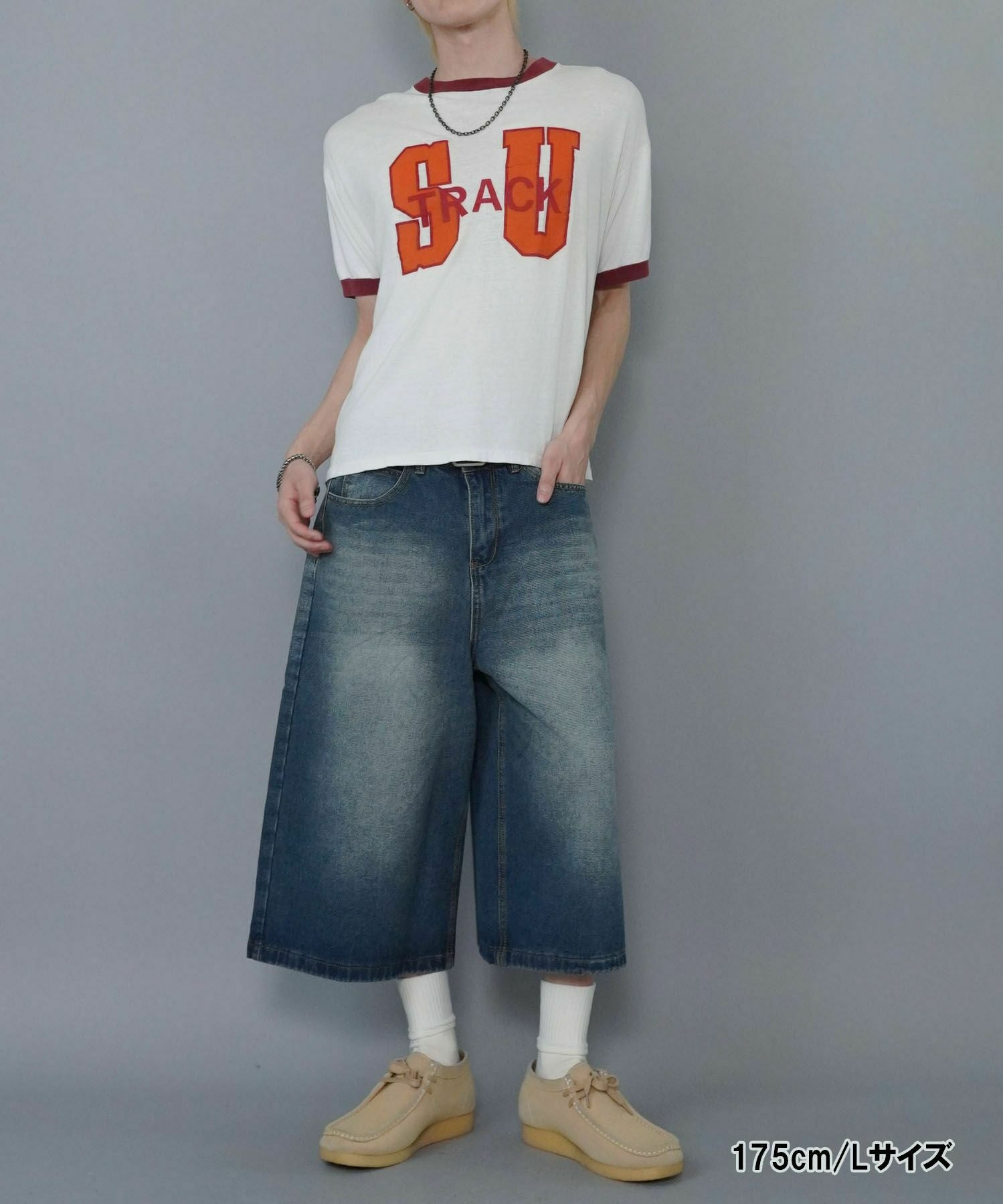 ヴィンテージ加工ジョーツデニムパンツ/ハーフパンツ | SPINNS WEB