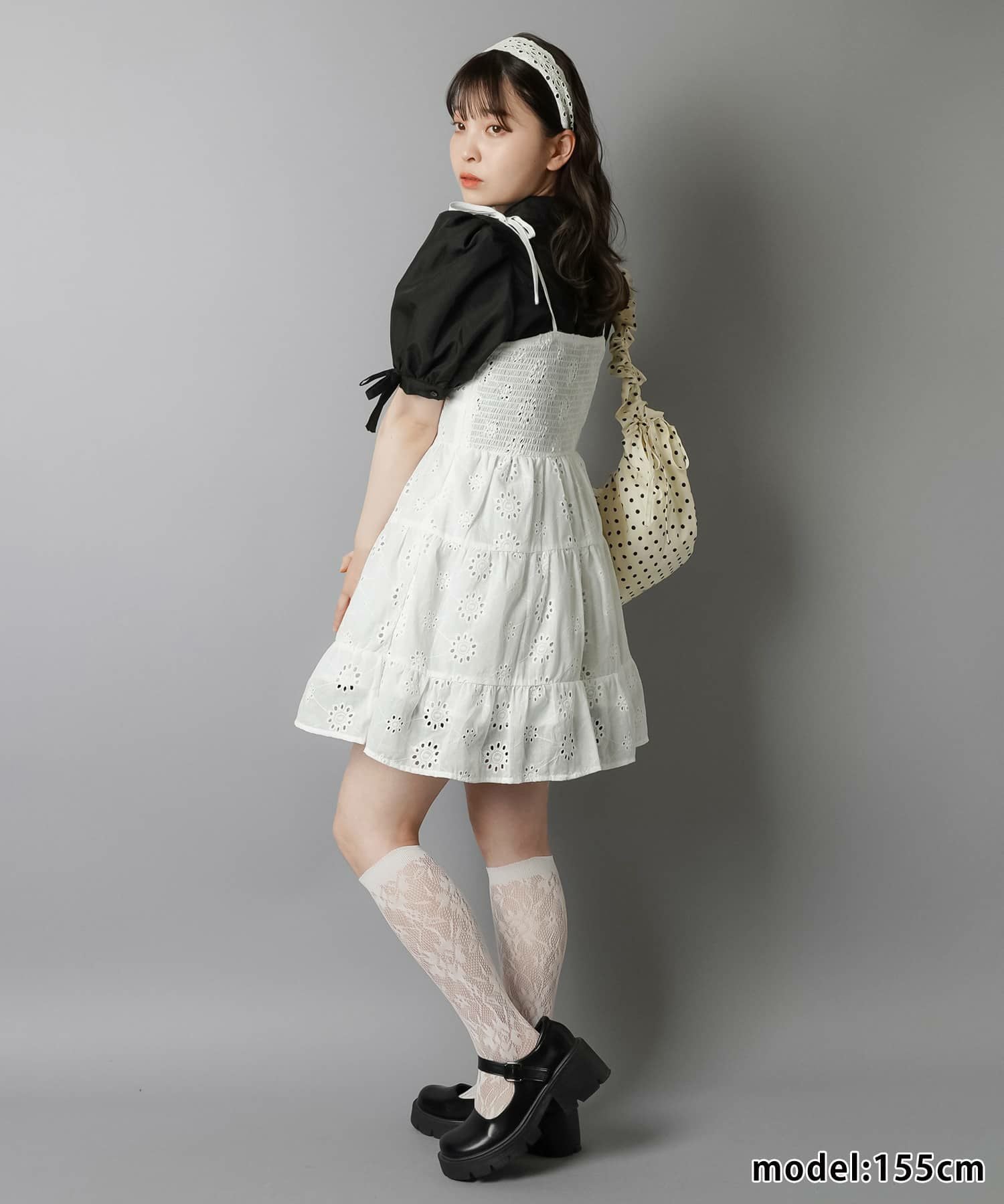 75%OFF】コットンレースVネックキャミチュニック/フロントボタン/肩