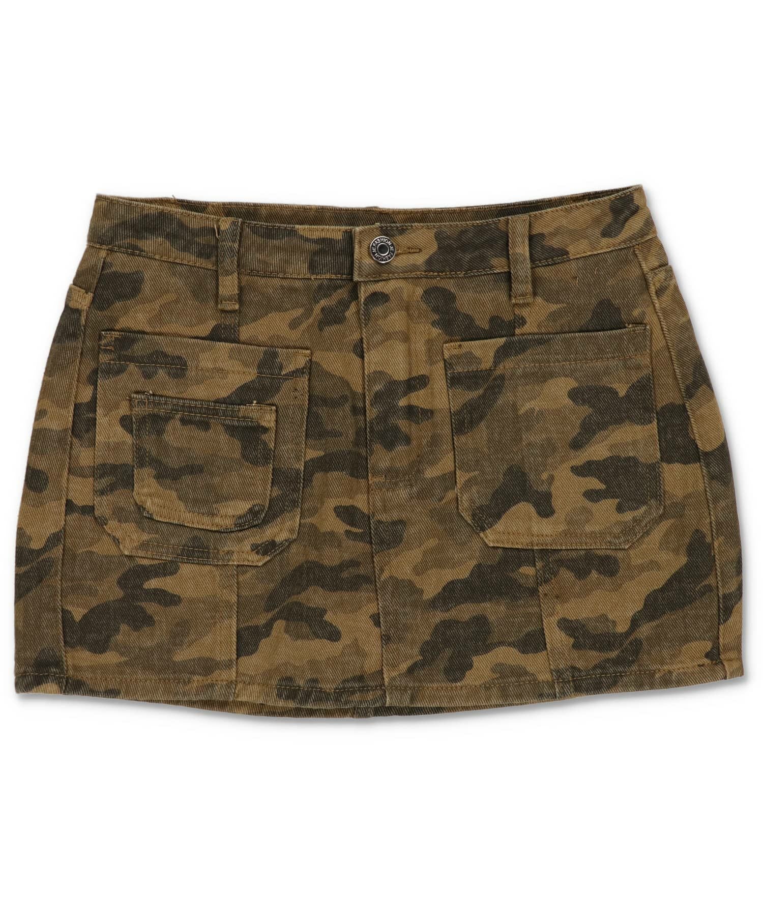 おしゃれな迷彩柄ツイルミニスカート|SPINNS公式通販