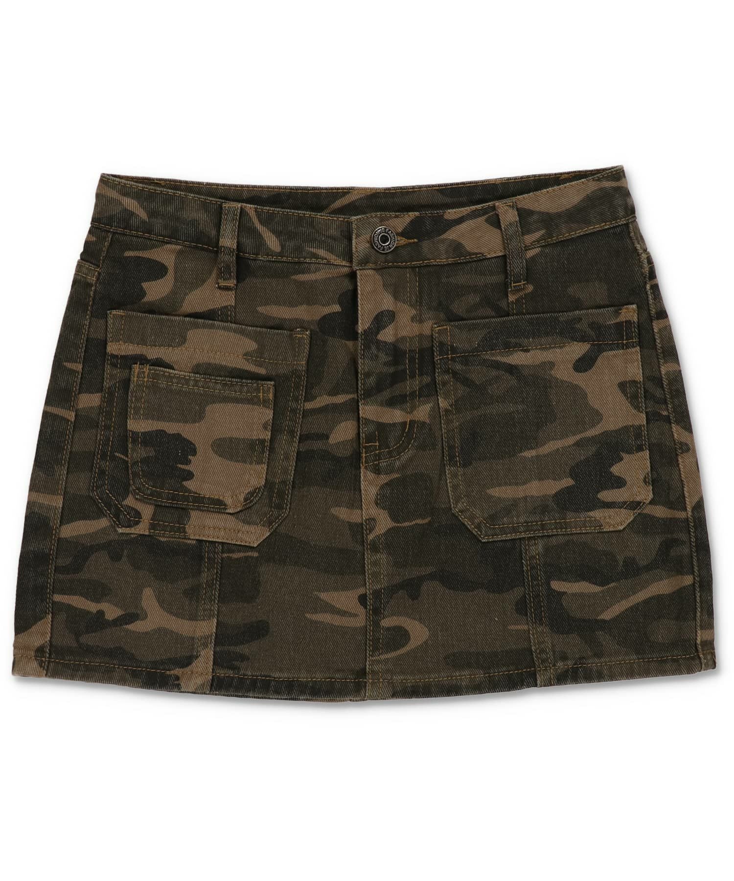 おしゃれな迷彩柄ツイルミニスカート|SPINNS公式通販