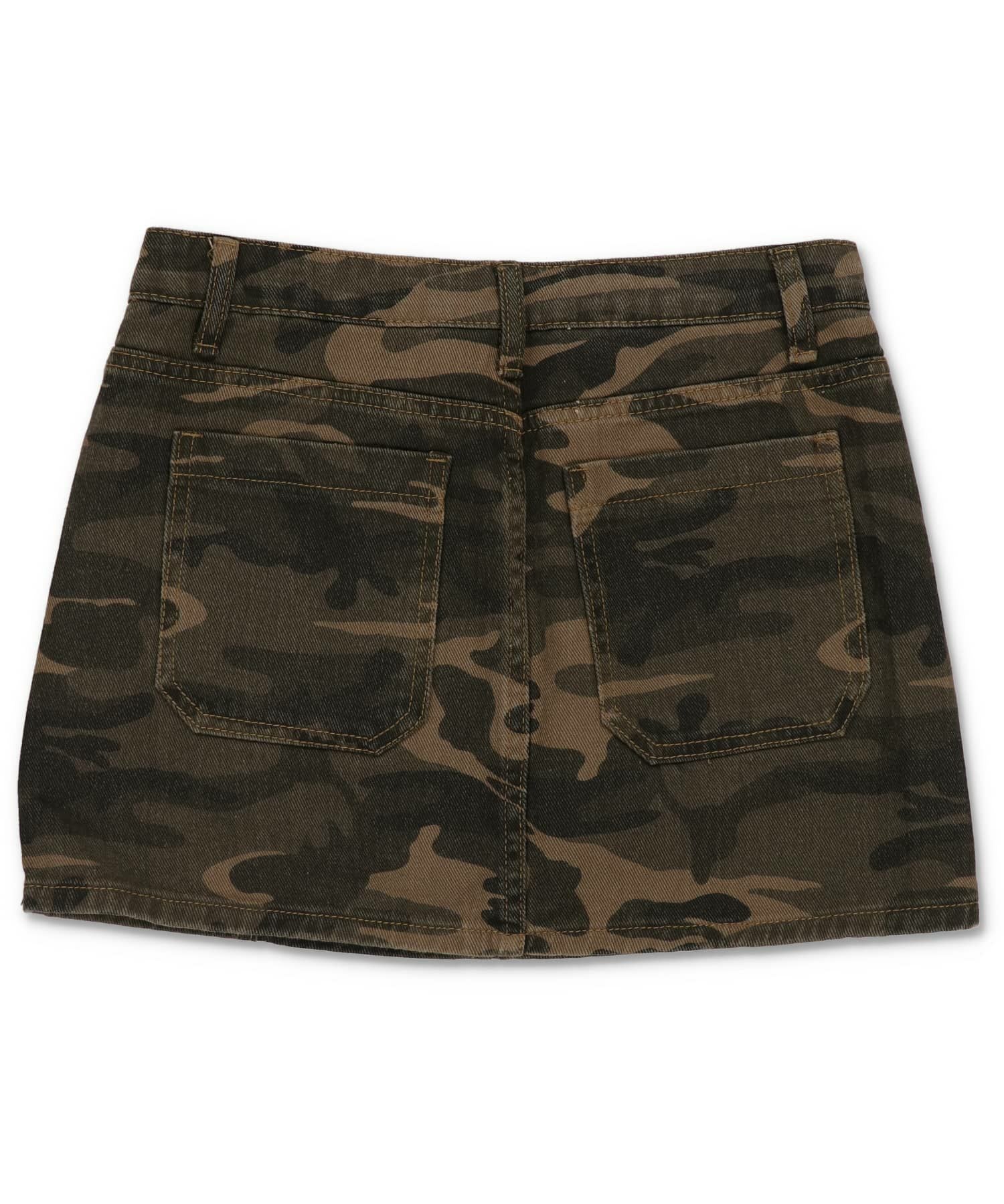 おしゃれな迷彩柄ツイルミニスカート|SPINNS公式通販