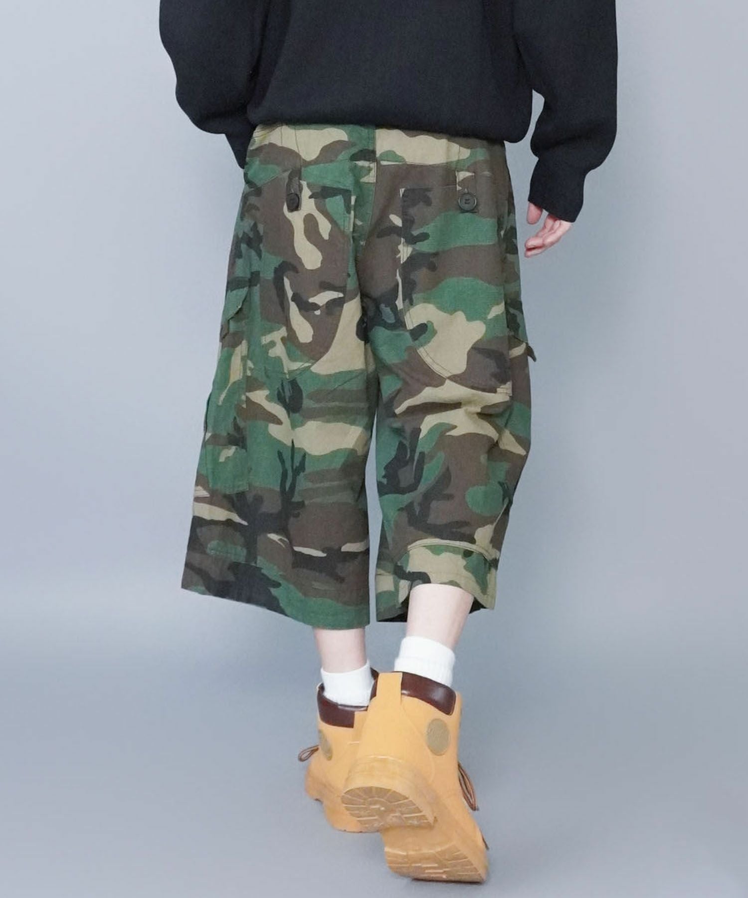 34%OFF】カモフラージュ柄カーゴハーフパンツ/ジョーツパンツ | SPINNS