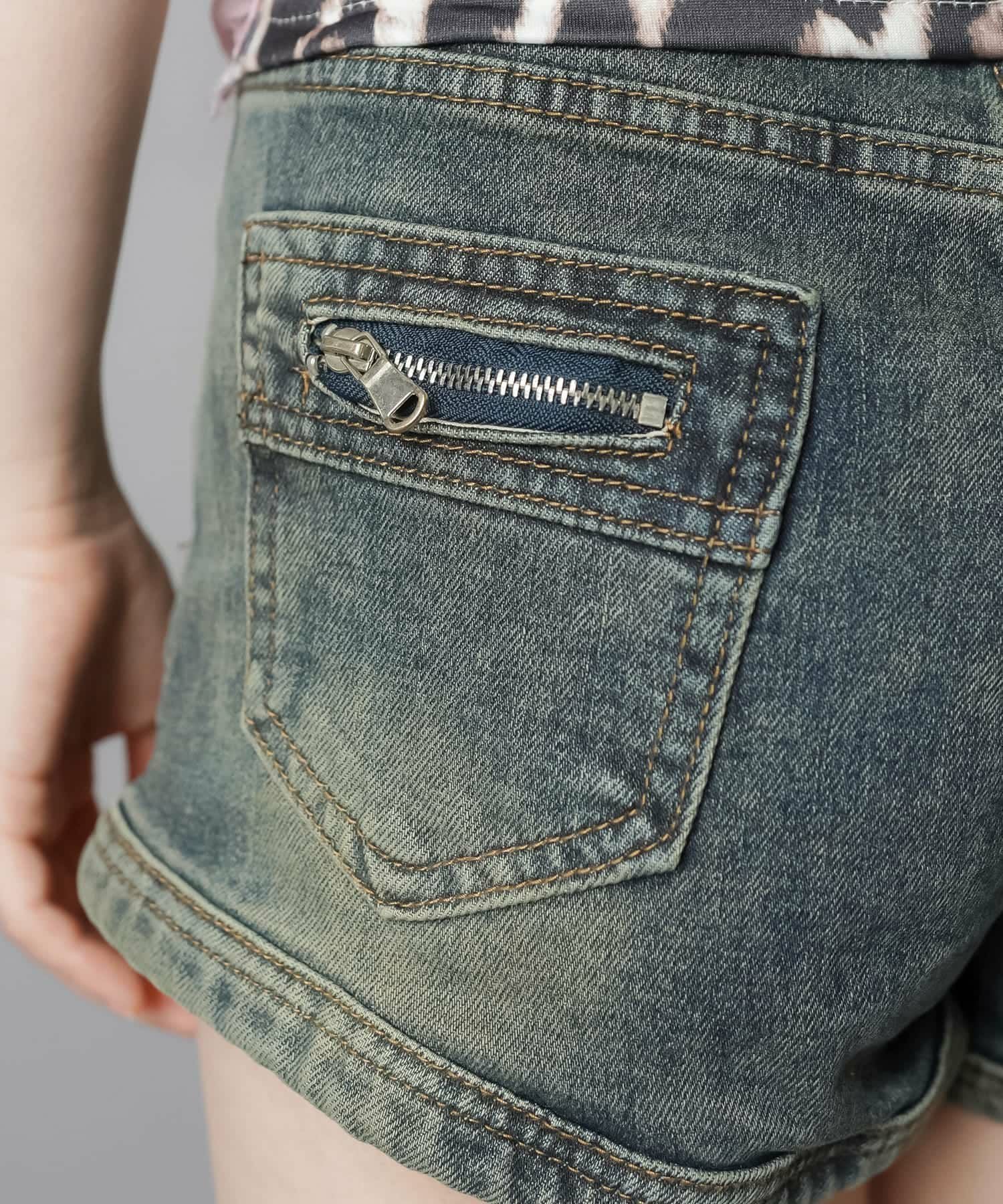 デニム超ショートパンツ/バックジップ/3サイズ展開 | SPINNS WEB STORE