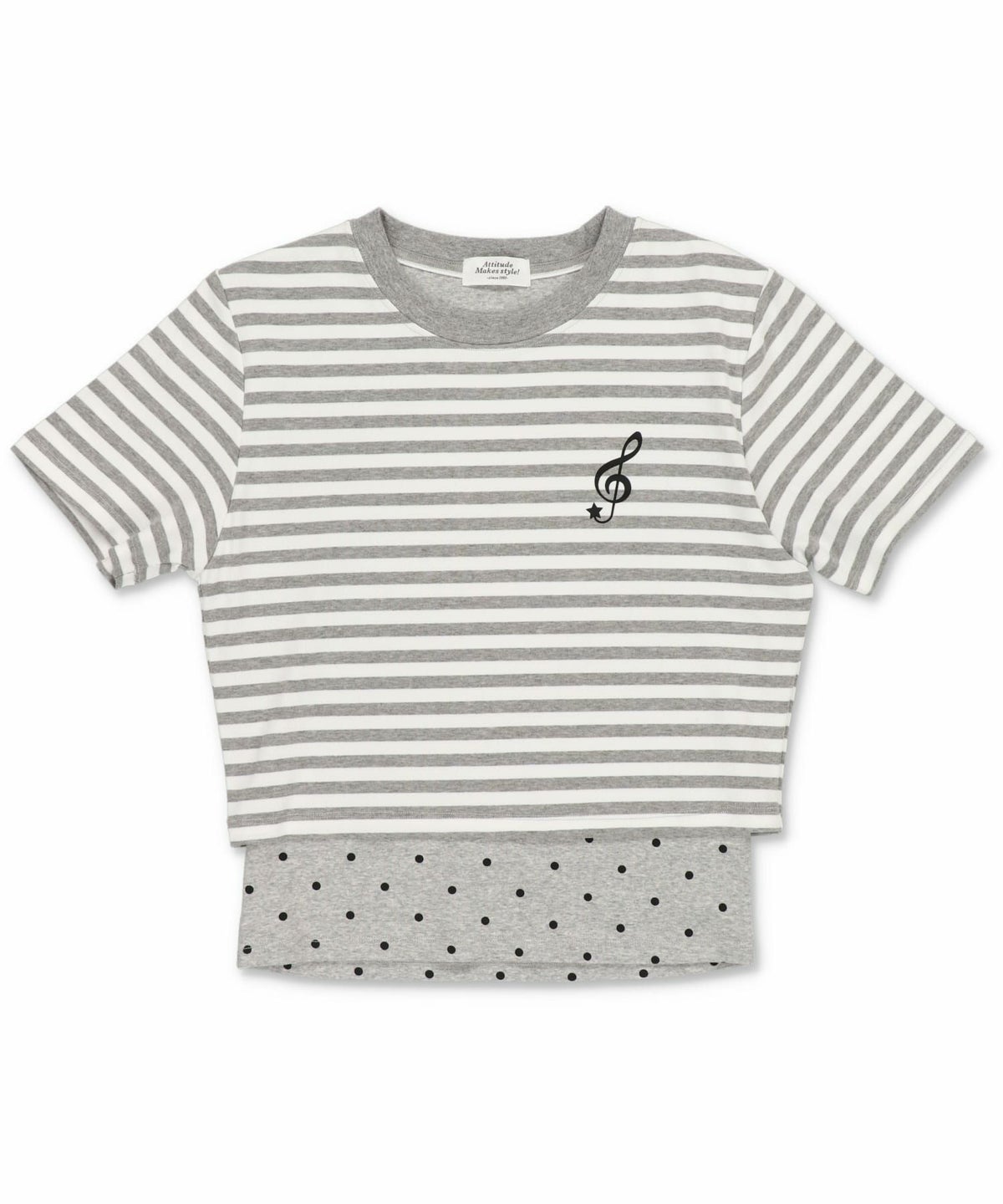 オフホワイトxグレー