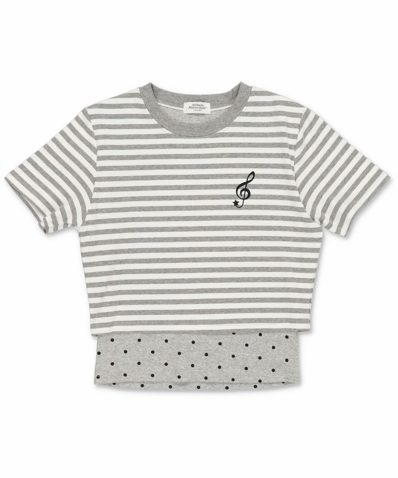 オフホワイトxグレー