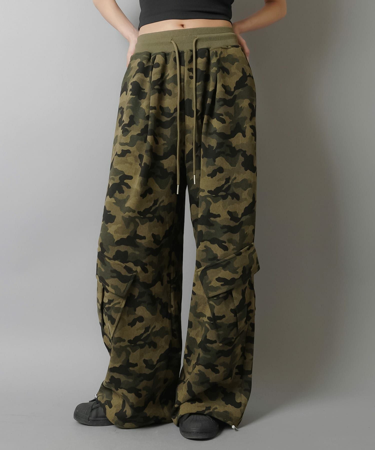 裏毛ワイドスウェットパンツ/迷彩柄/カモ柄 | SPINNS WEB STORE