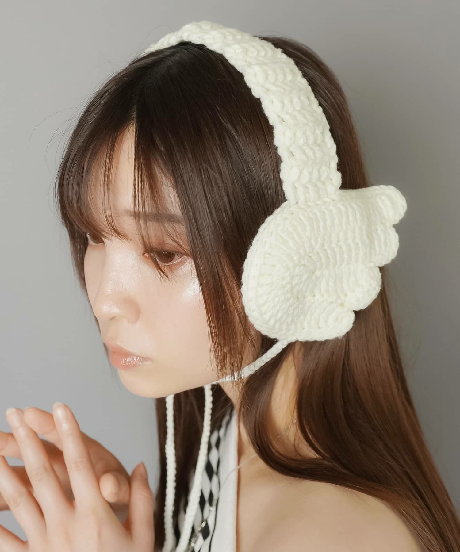 40%OFF】ニットイヤーマフ/イヤマフ/羽根/ウイング/#ウィッシュコア