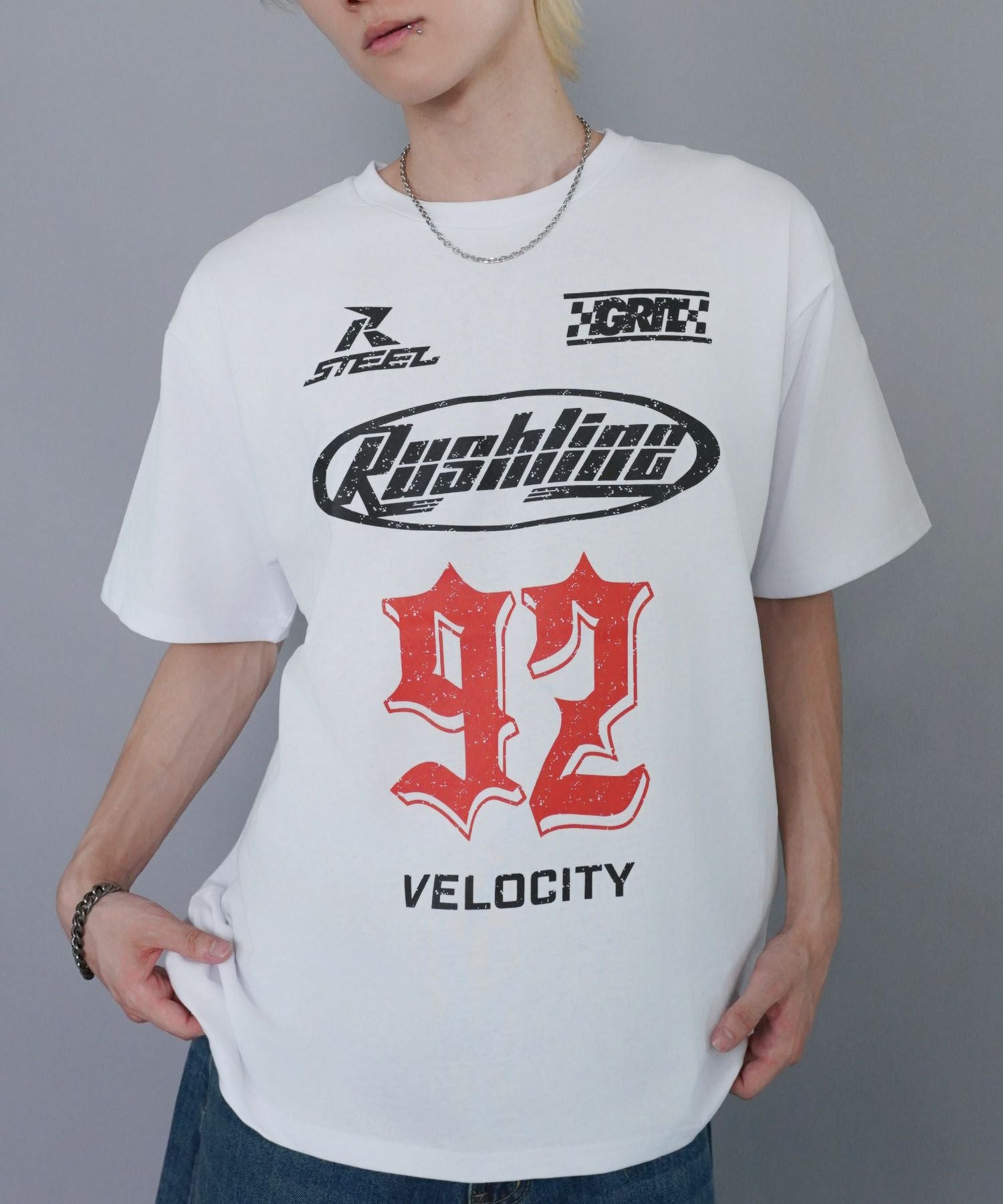 80%OFF】オーバーサイズTシャツ/レーシングプリント/ストリート