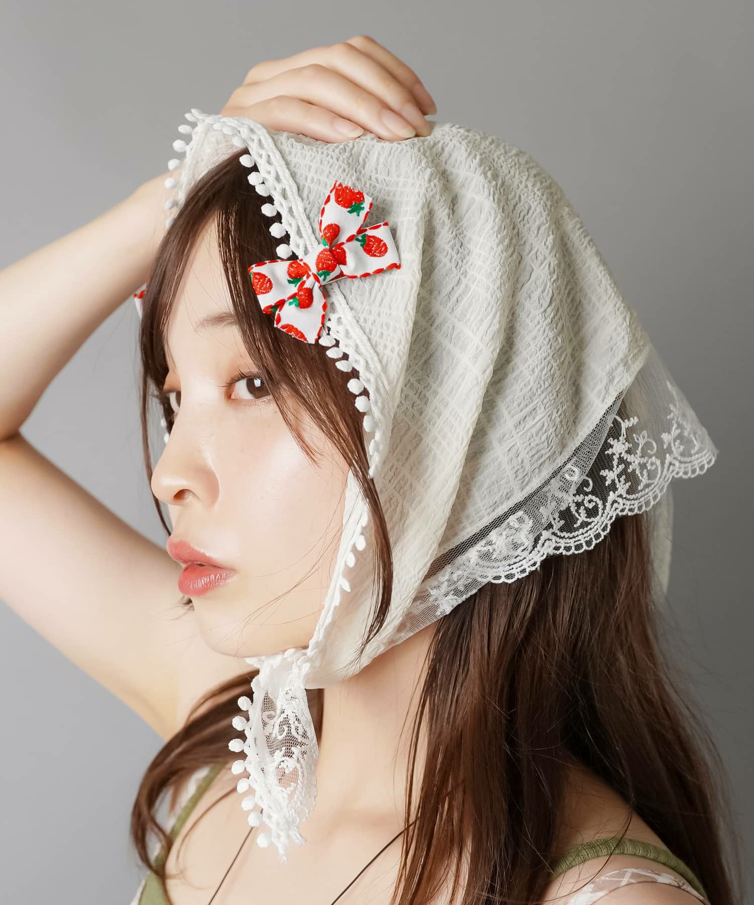 オーダー専用ページ　スンスン 帽子バブーシュカ麦わら帽子イヤーマフ 63%OFF】レースバブーシュカ/シアー＜メール便対応＞ | SPINNS WEB
