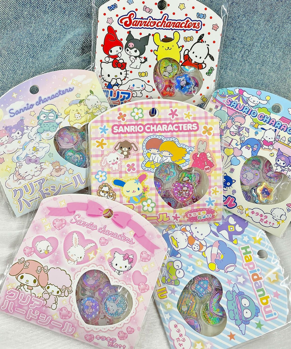 ≪サンリオ≫おはじきシール/クリアハードシール/全6種＜メール便対応