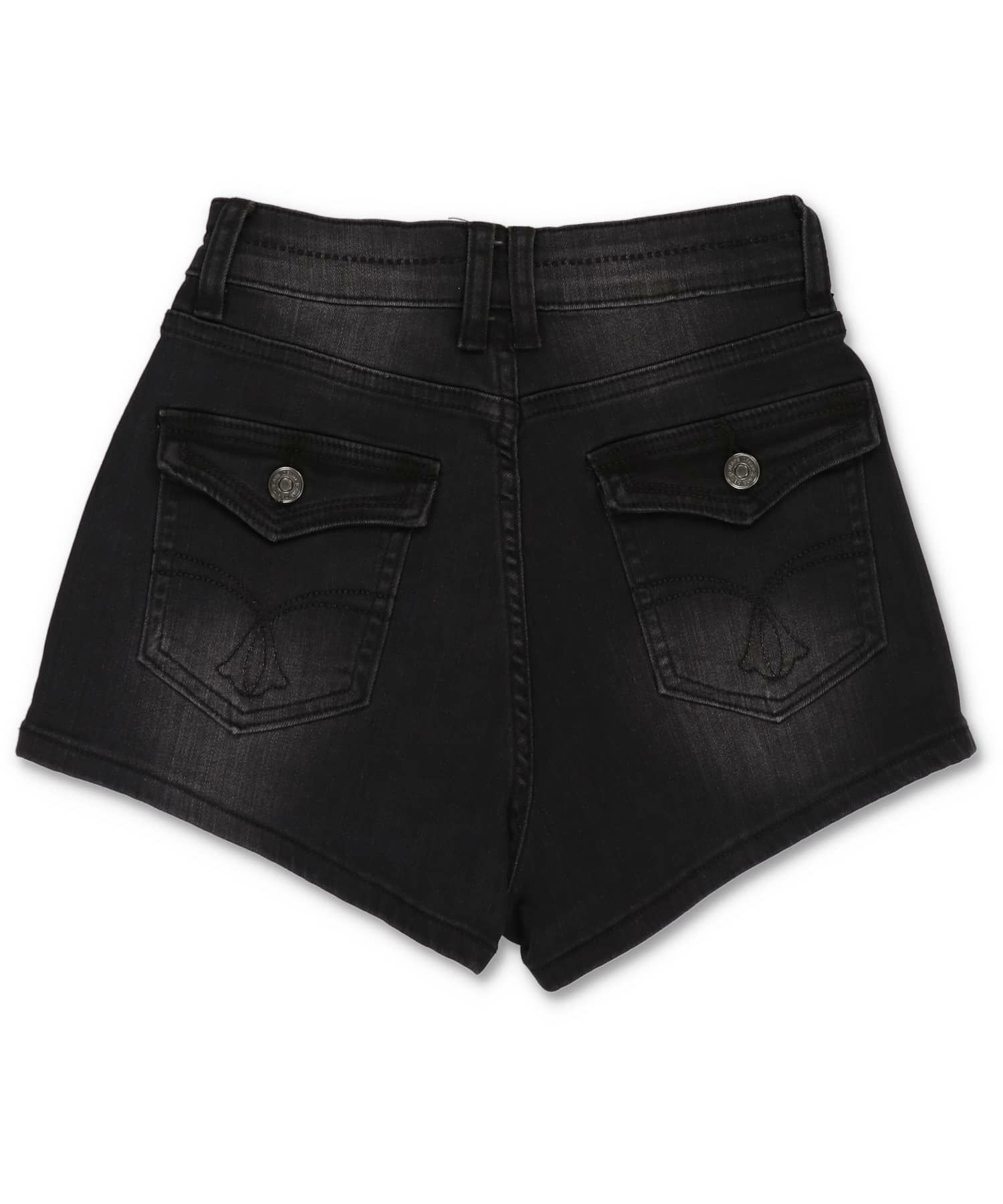 x*x様 d.i.a ブラックデニムショートパンツ スタッズ付き ジッパー付き 72%OFF】デニム超ショートパンツ/スタッズポケット | SPINNS WEB STORE