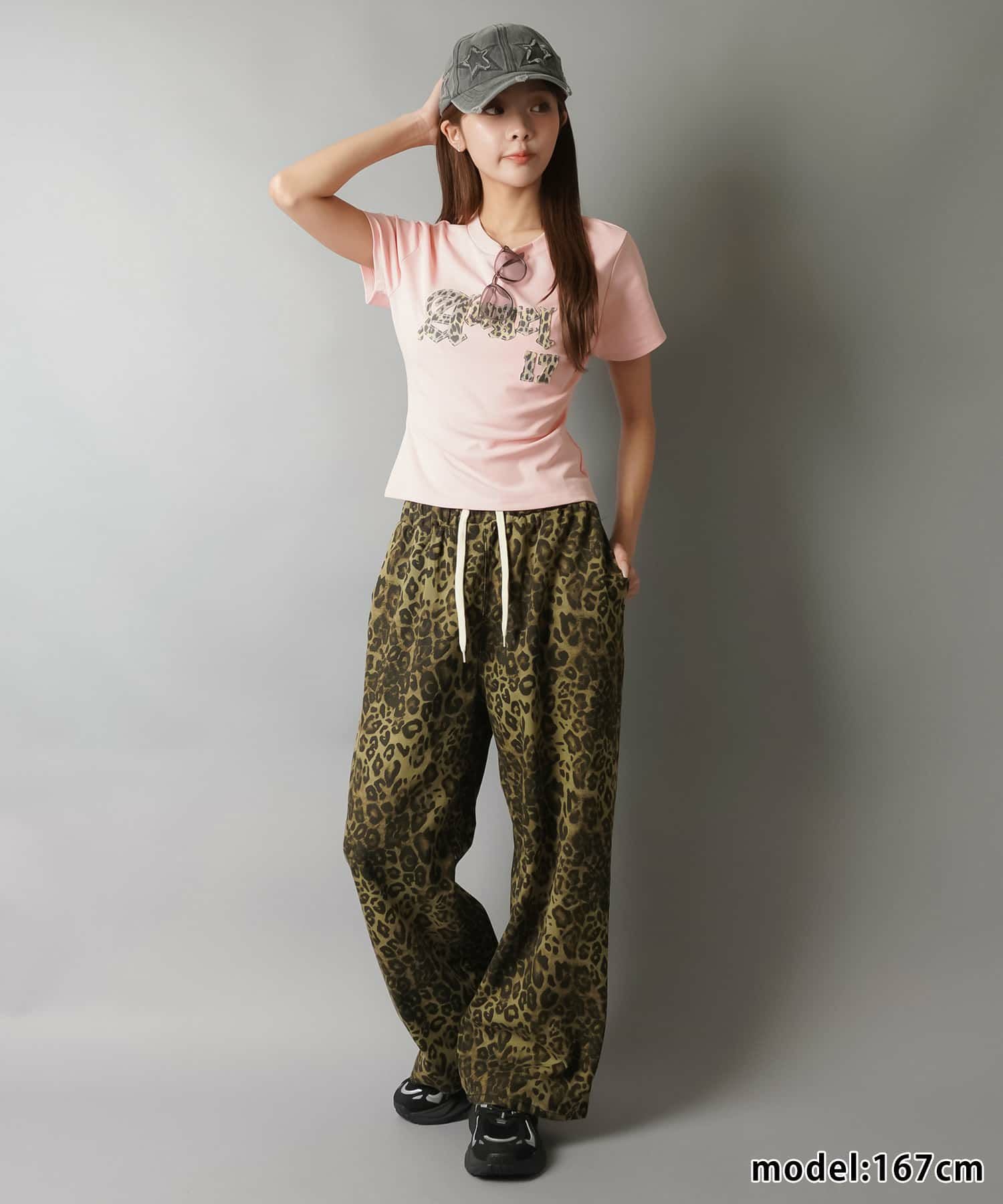 75%OFF】ツイルイージーパンツ/ヒョウ柄/レオパード | SPINNS WEB