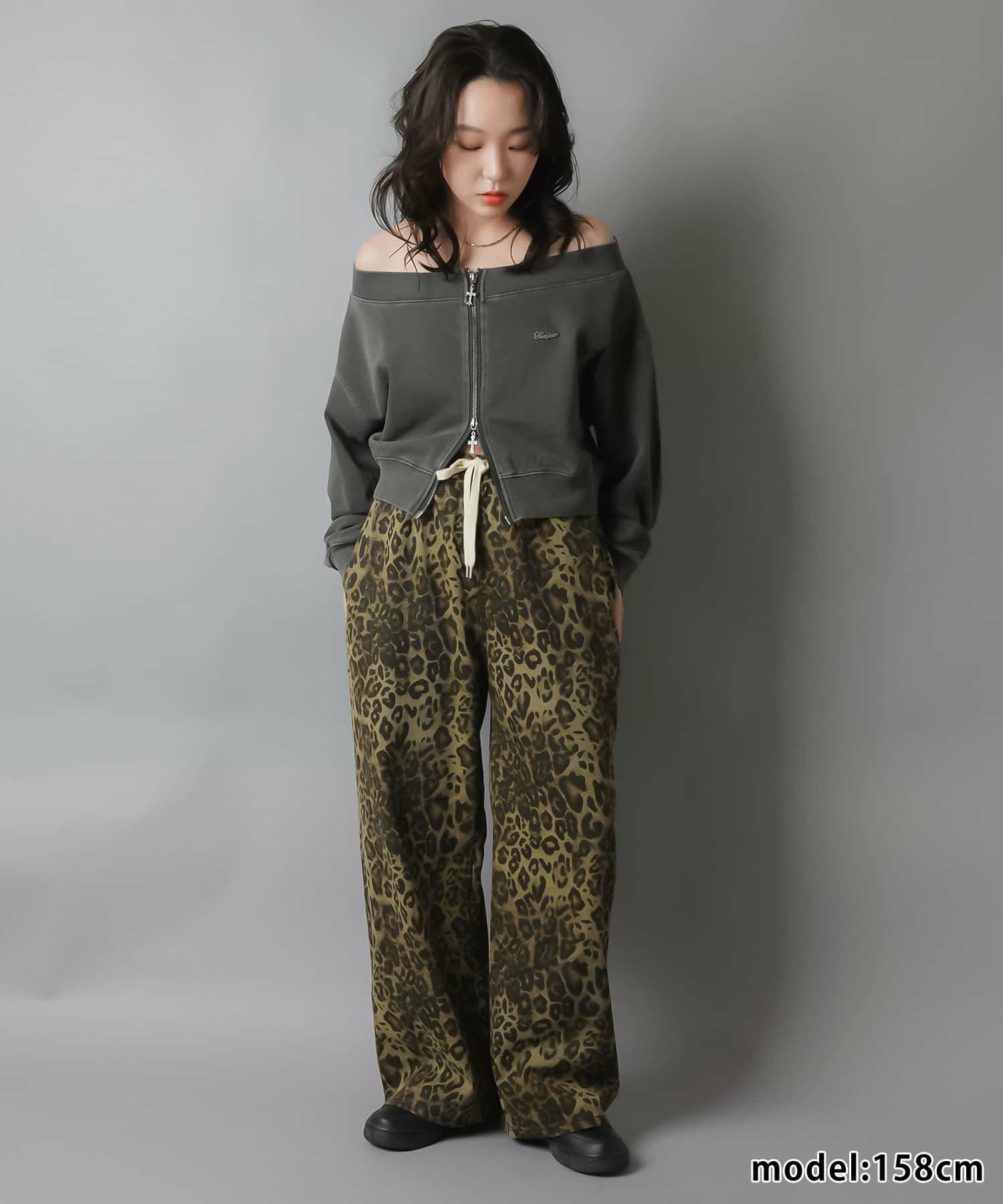 75%OFF】ツイルイージーパンツ/ヒョウ柄/レオパード | SPINNS WEB