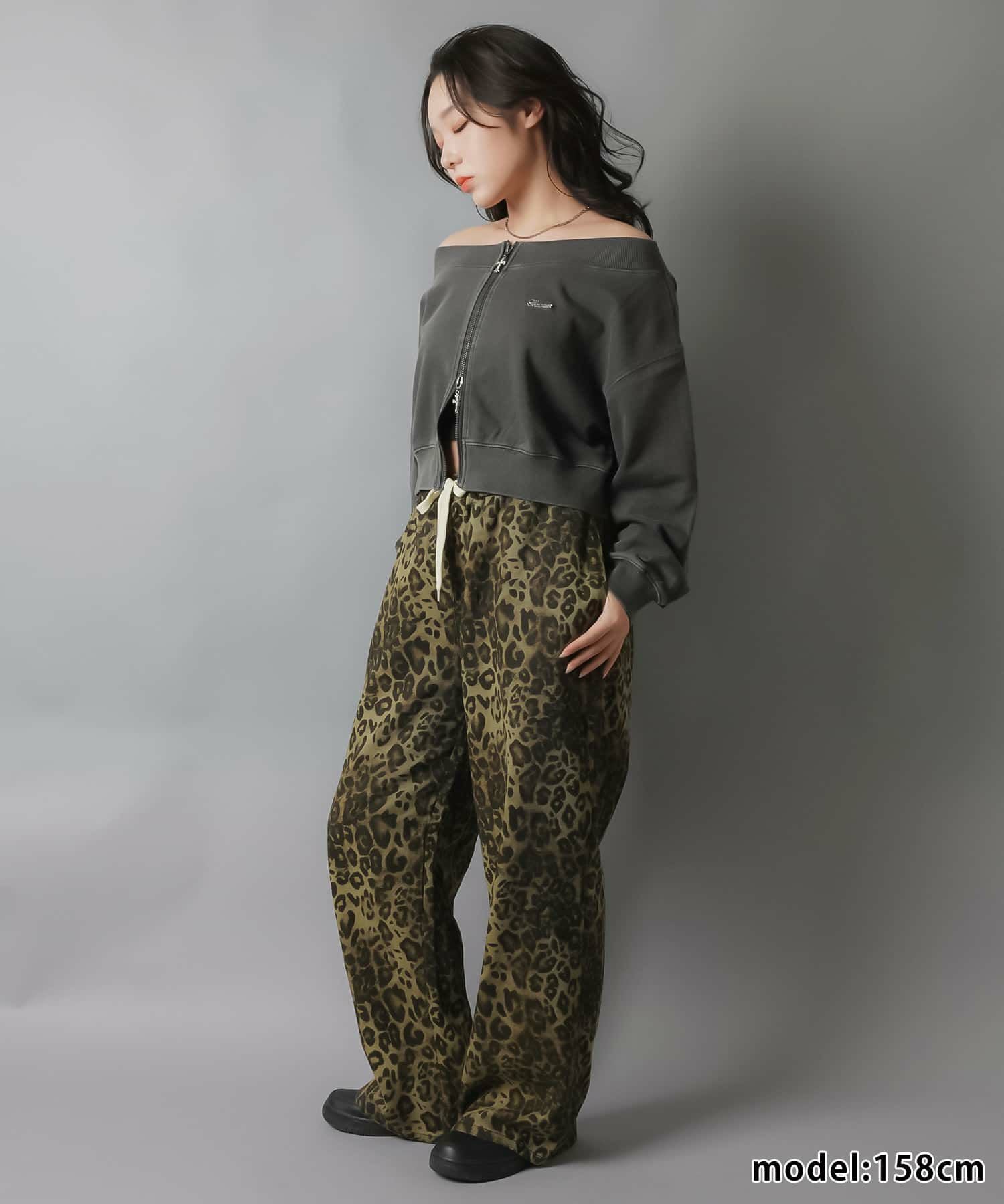 75%OFF】ツイルイージーパンツ/ヒョウ柄/レオパード | SPINNS WEB