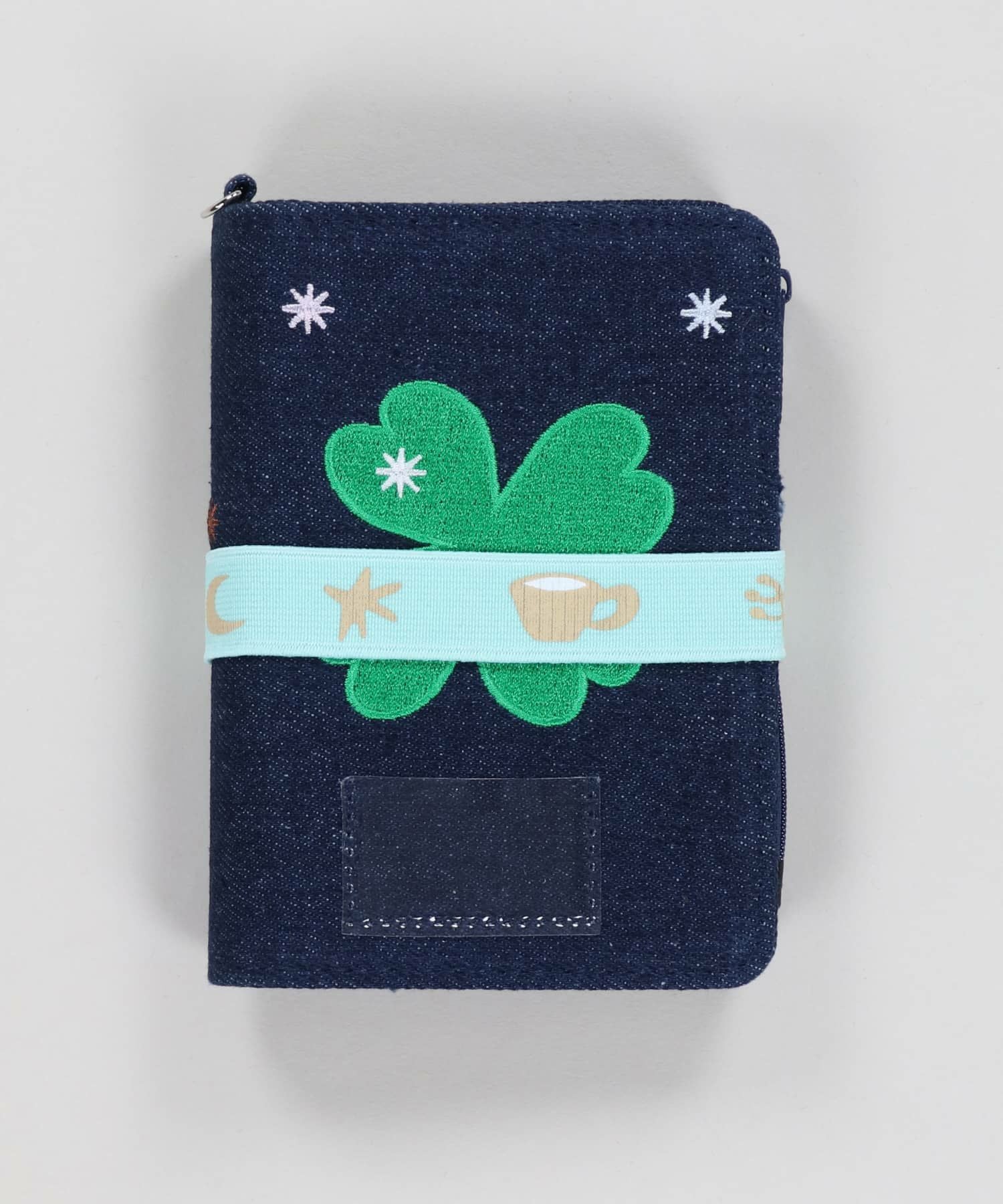 67%OFF】クリアメモバインダー/メモ帳/デニムクローバー/バンド付き