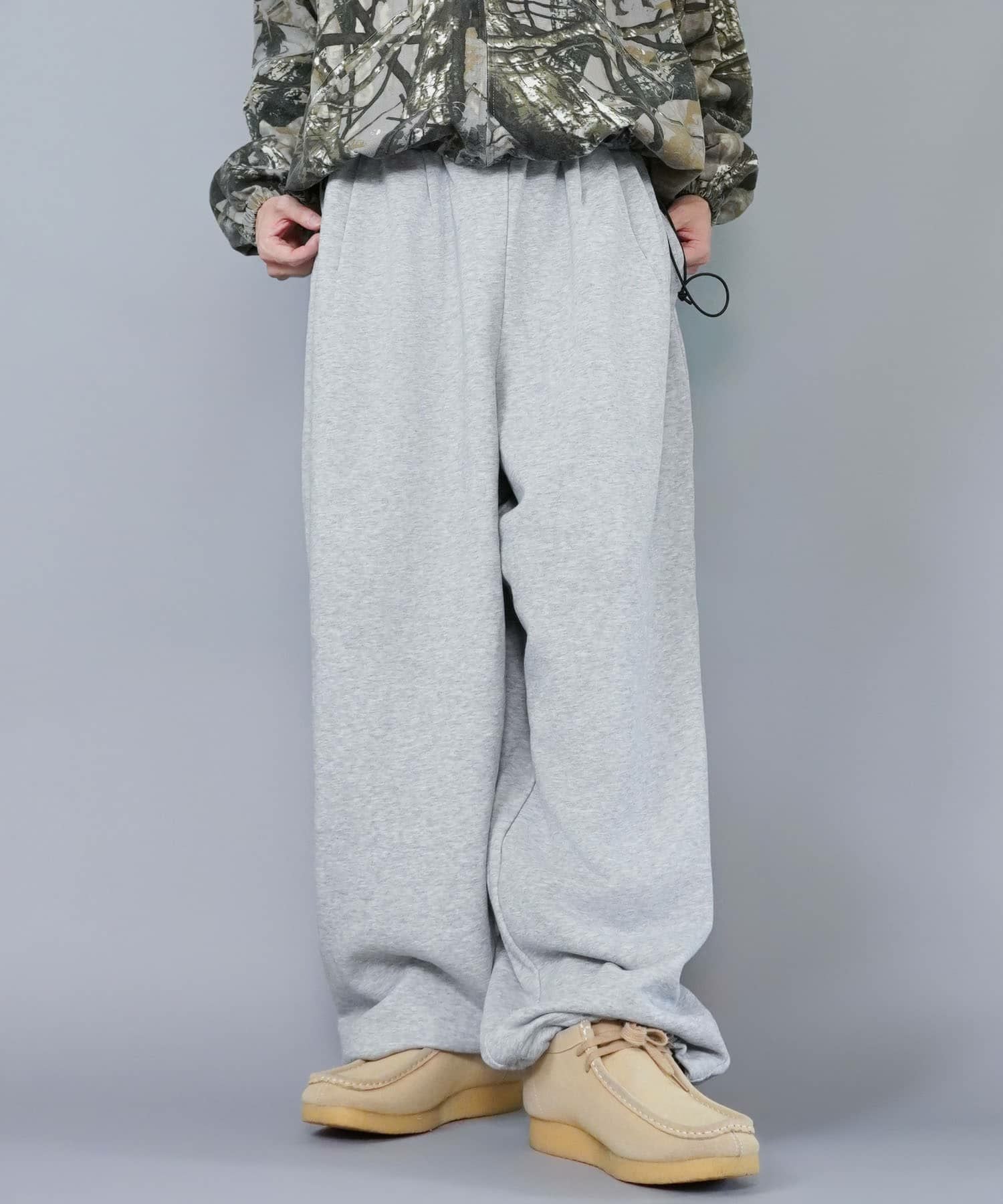 カラースウェットパンツ/2タック/ボリュームワイドシルエット | SPINNS