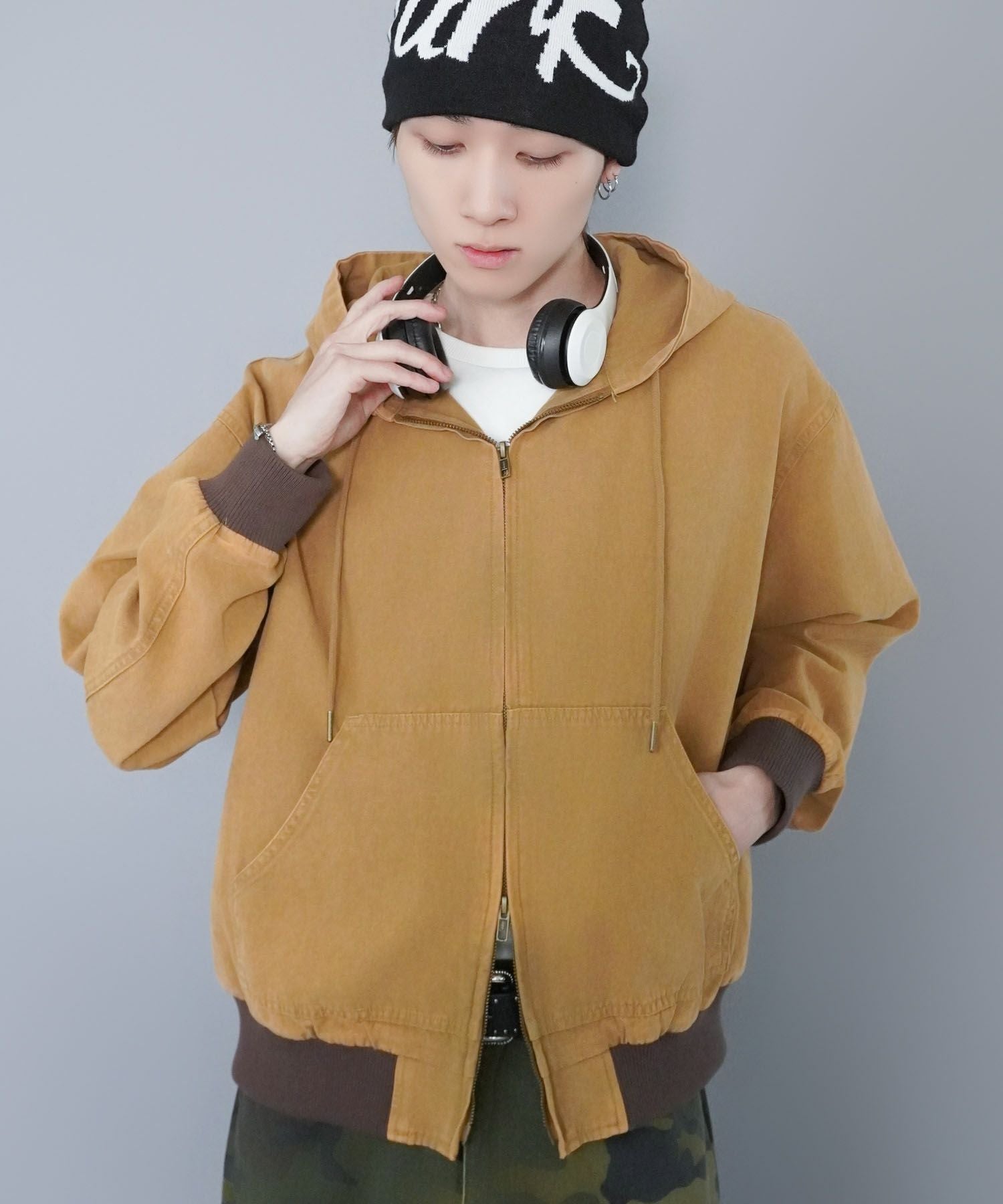 15%OFF】短丈 ダック地 アクティブジャケット/ダブルジップ