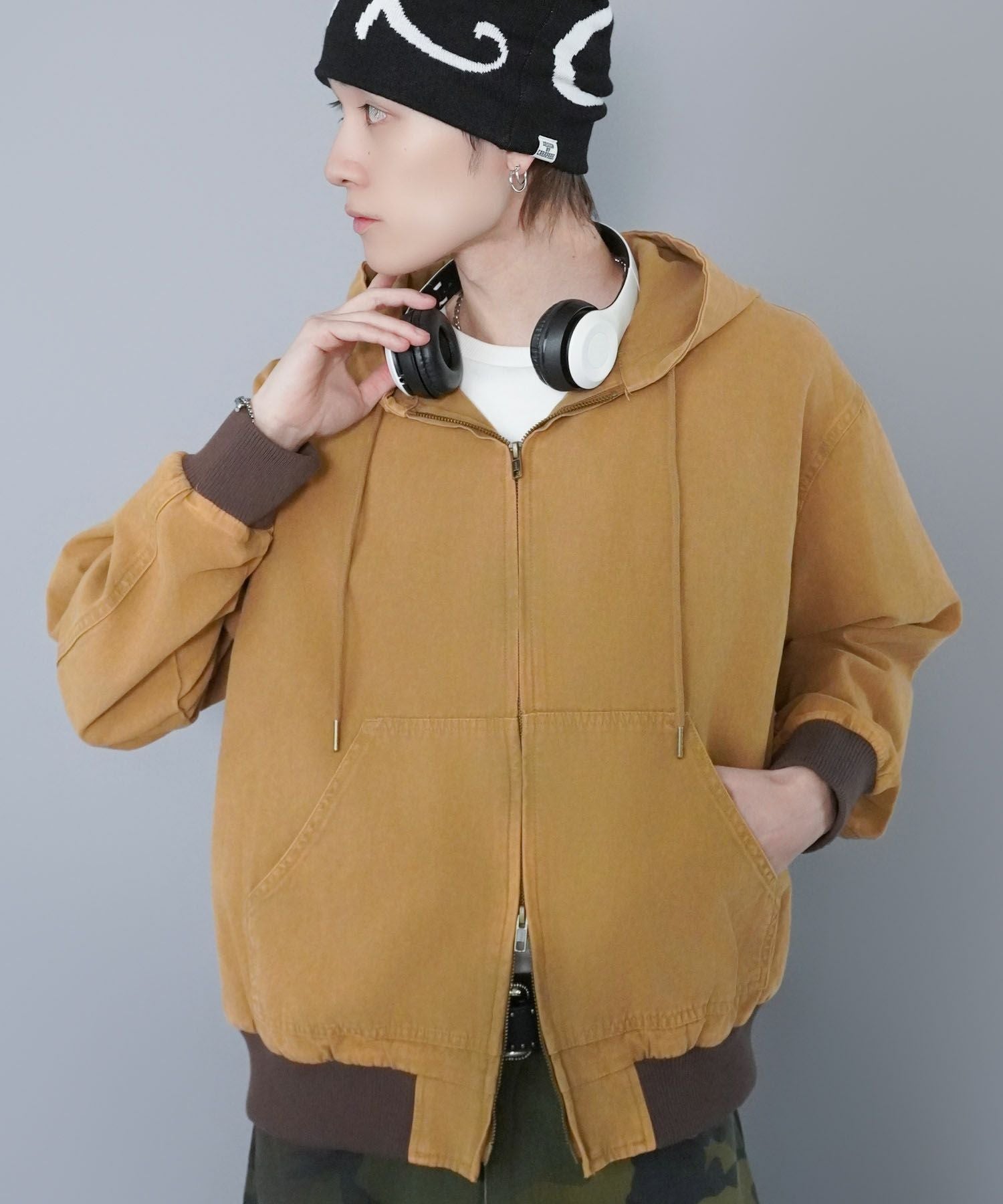 29%OFF】短丈 ダック地 アクティブジャケット/ダブルジップ