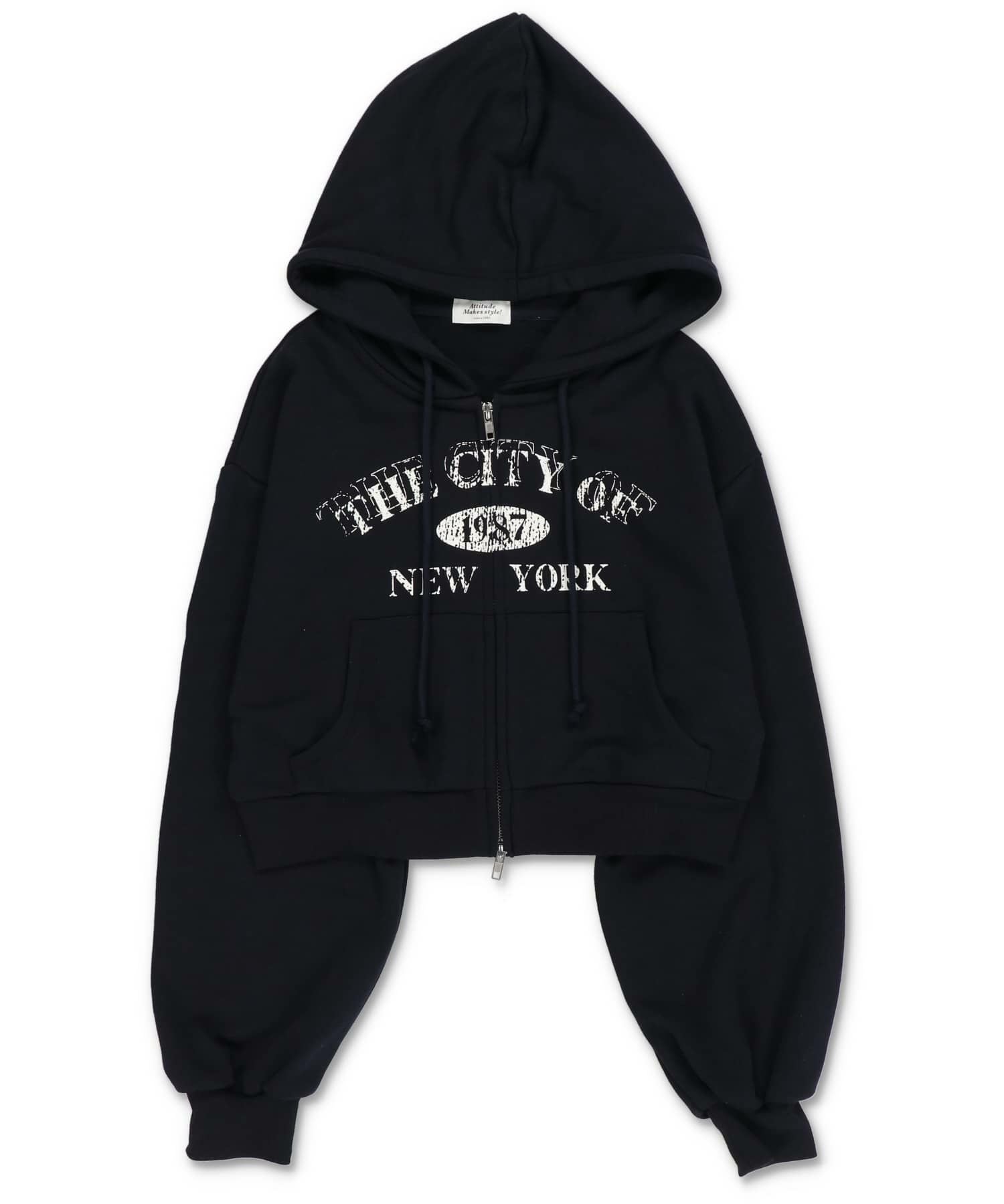 裏毛ショート丈ジップパーカー/ロゴ | SPINNS WEB STORE | SPINNS