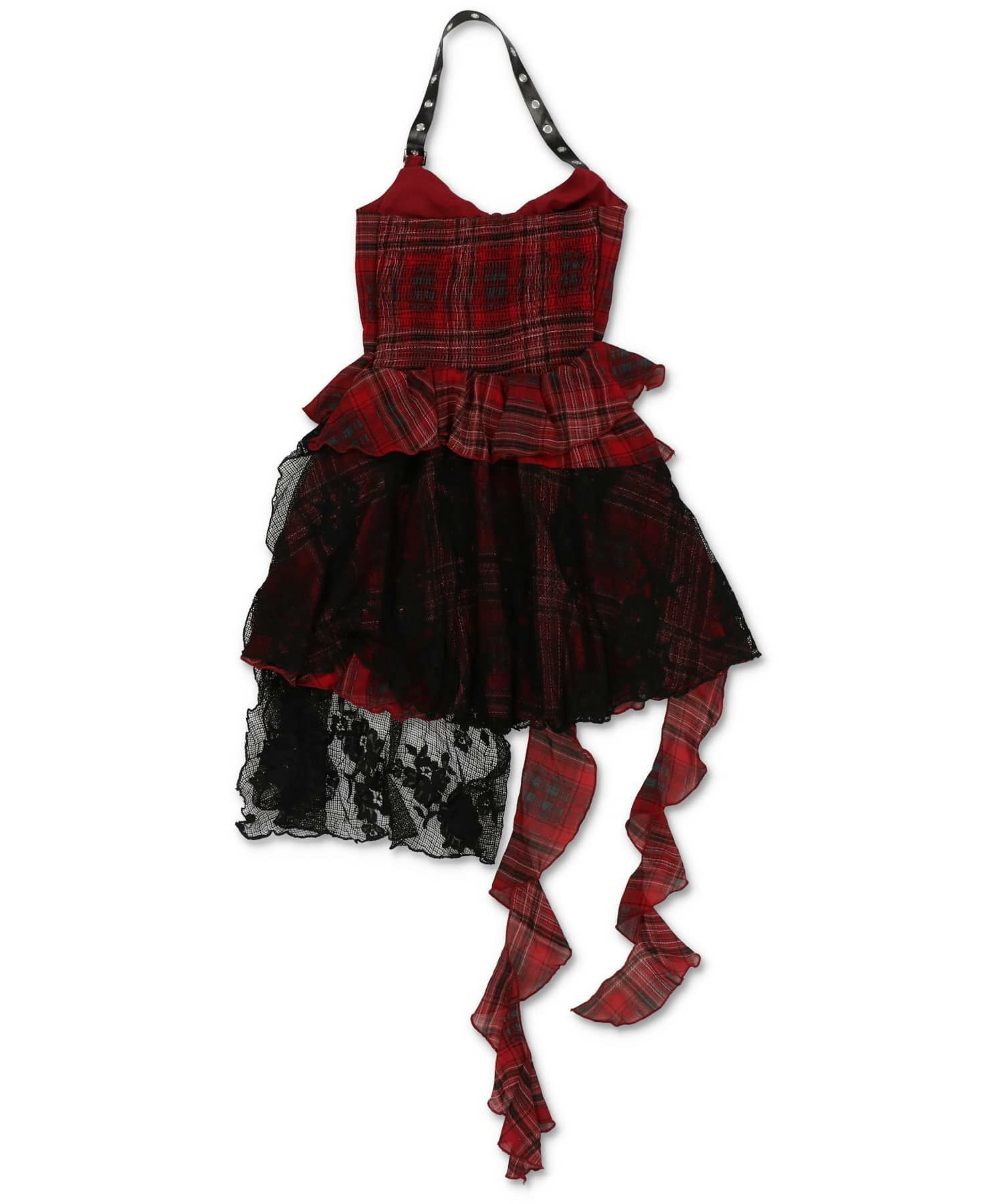 70%OFF】チェック柄イレヘムミニワンピース/ホルターネック/#ロマンス