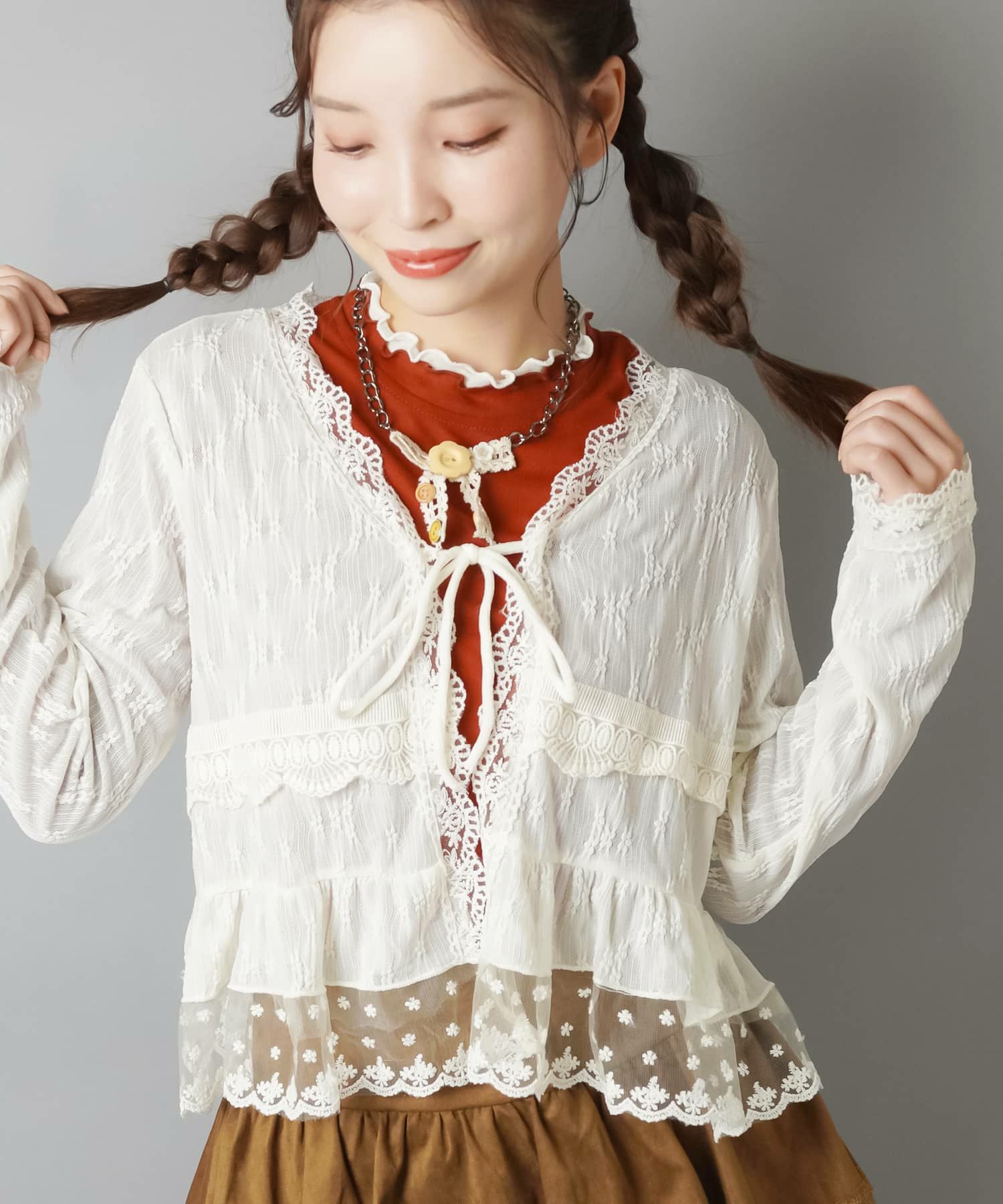 レースボレロカーディガン/2段/#NEO森ガール | SPINNS WEB STORE