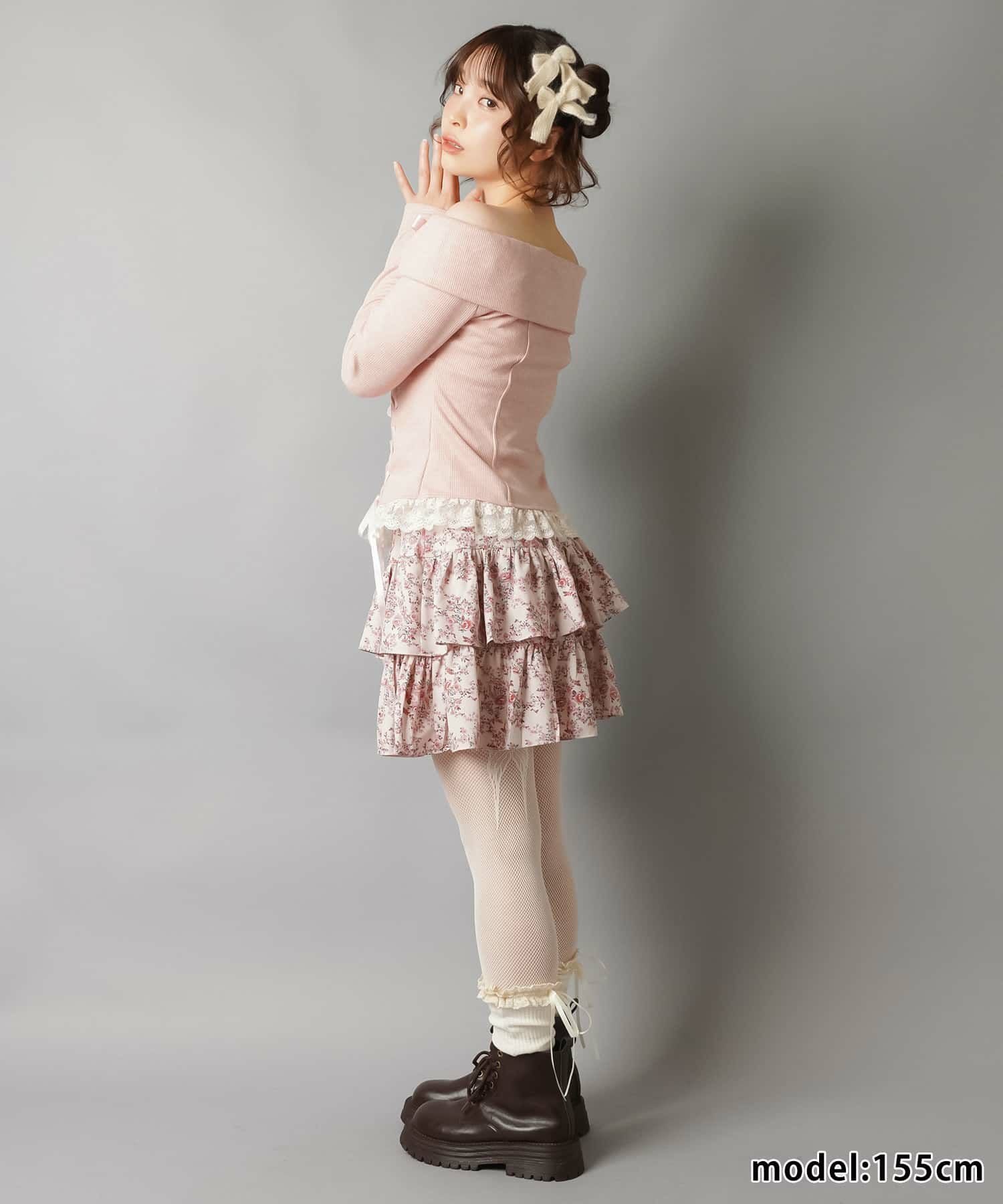 34%OFF】フリルミニスカート/小花柄/インナーパンツ付き/#ロマンス