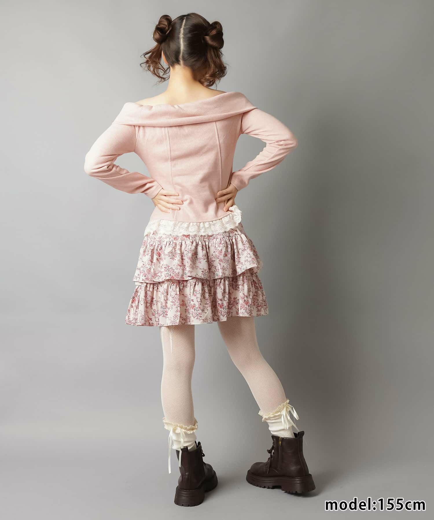 34%OFF】フリルミニスカート/小花柄/インナーパンツ付き/#ロマンス