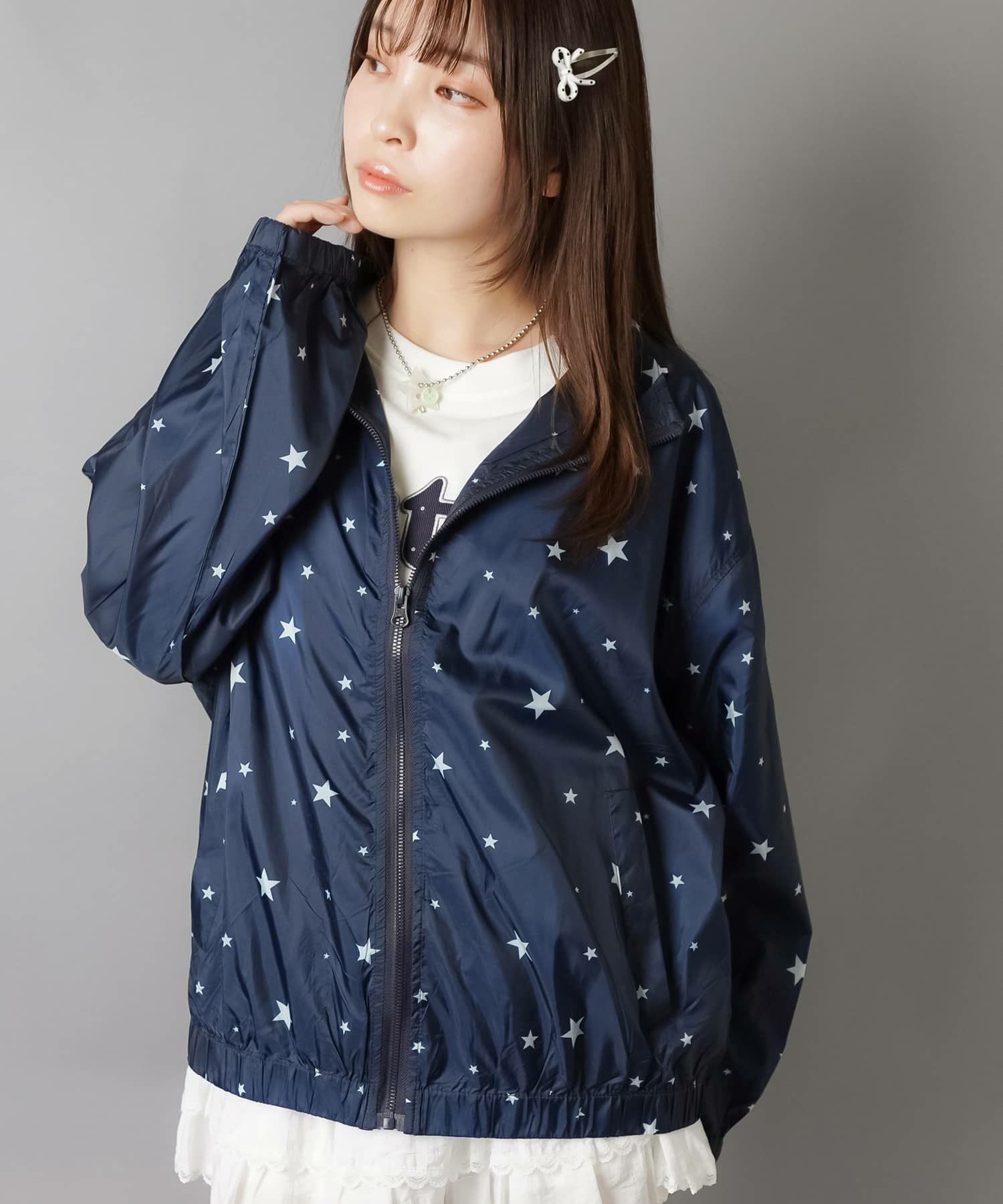 90%OFF】薄手ナイロンジャケット/スター/#ウィッシュコア | SPINNS WEB