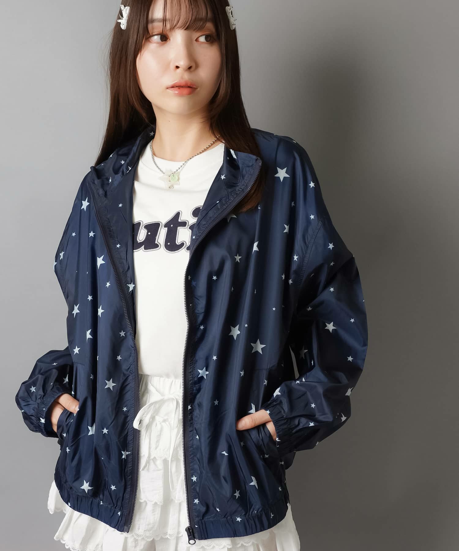 90%OFF】薄手ナイロンジャケット/スター/#ウィッシュコア | SPINNS WEB
