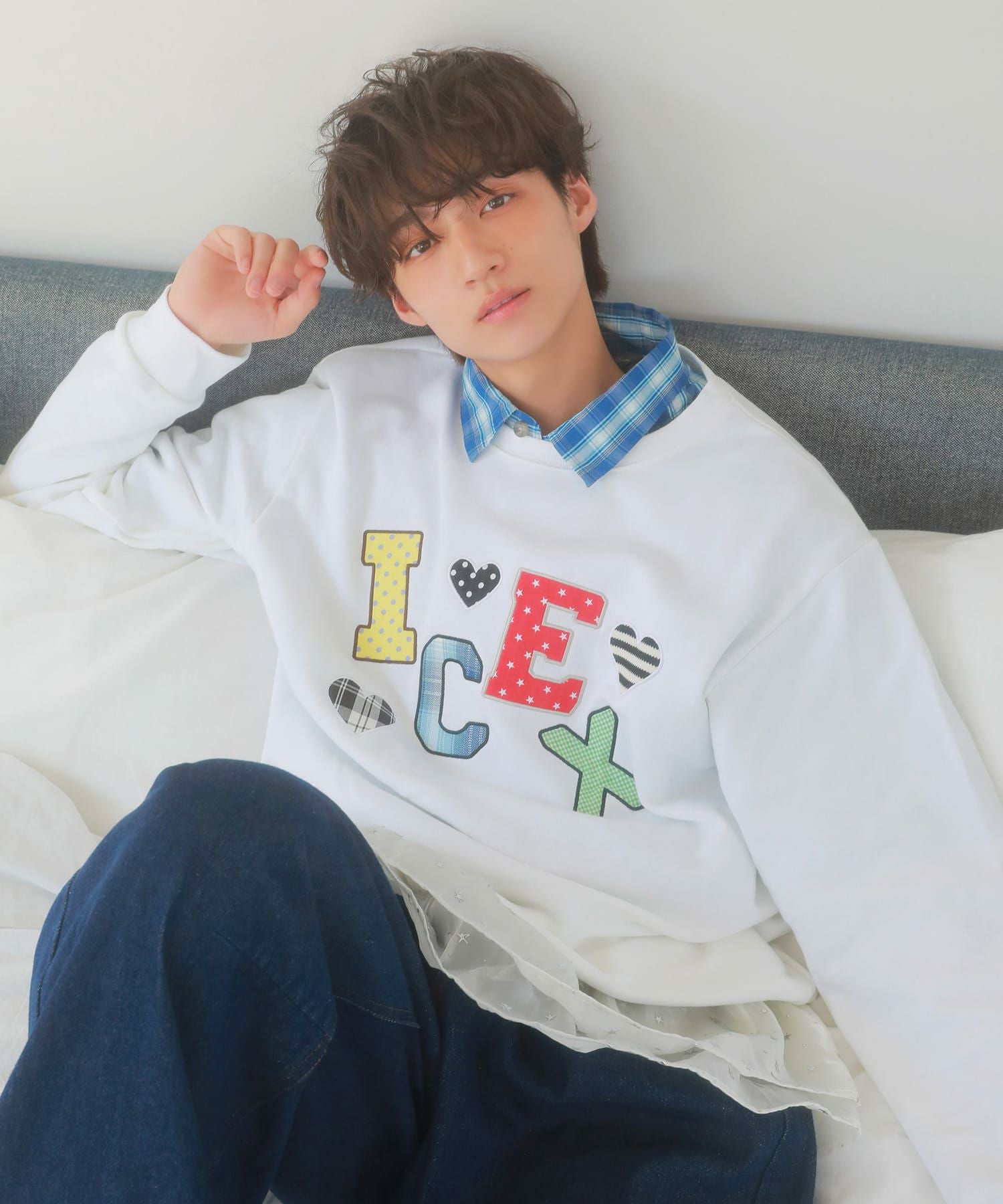 受注販売】『ICEx× SPINNS』 生地貼り付けスウェット | SPINNS WEB