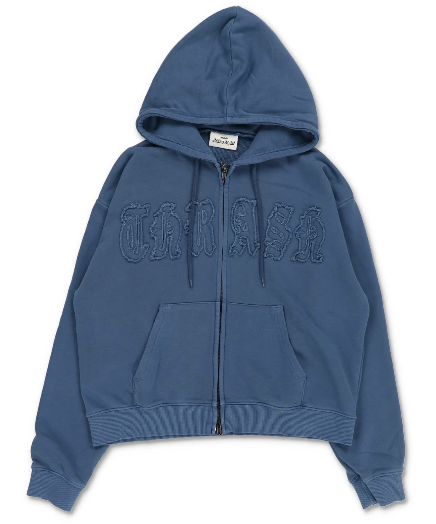 51%OFF】短丈ダブルジップパーカー/パッチワークロゴ/リアルツリー