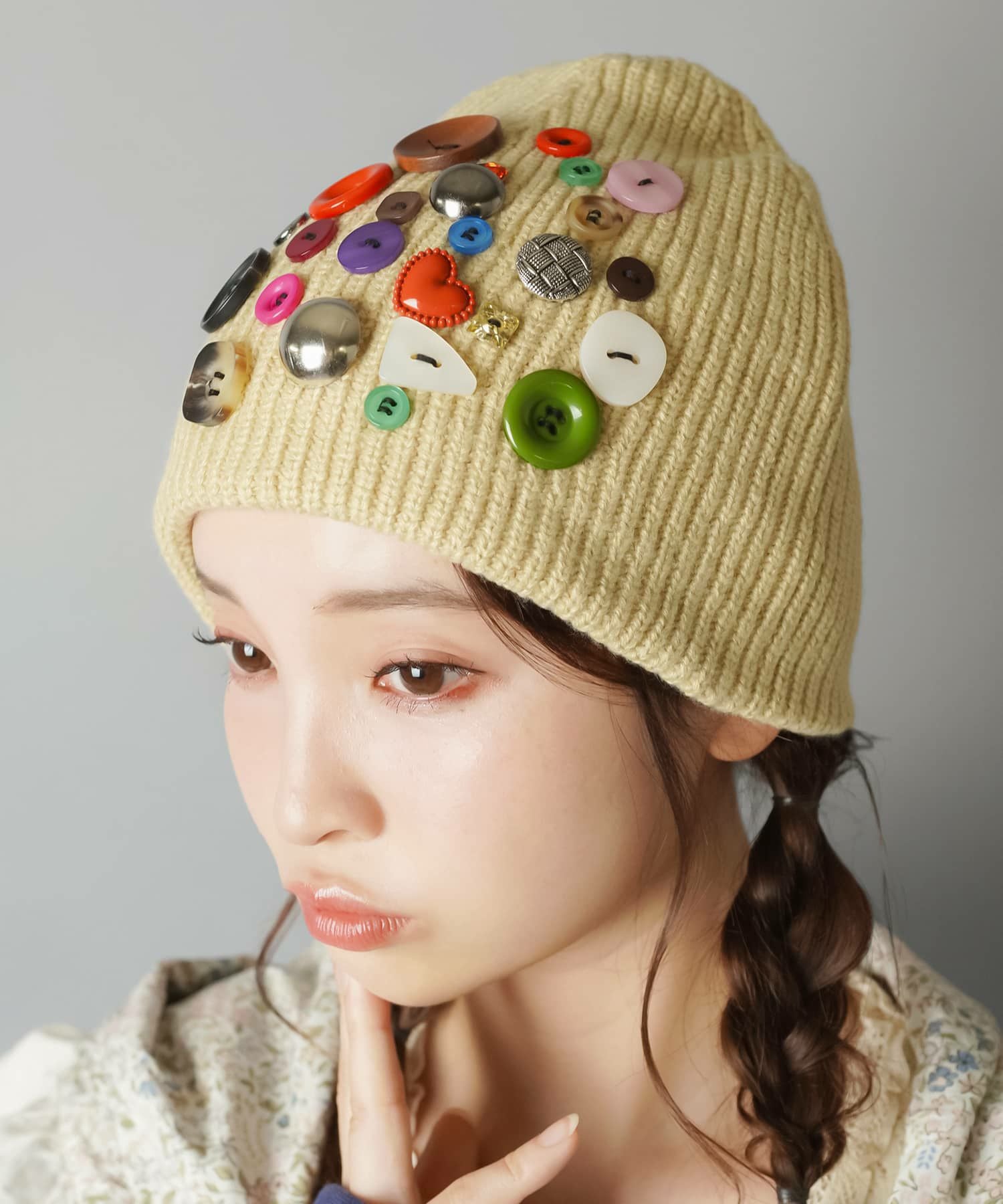 シングルビーニー/ニット帽/アソートボタン | SPINNS WEB STORE