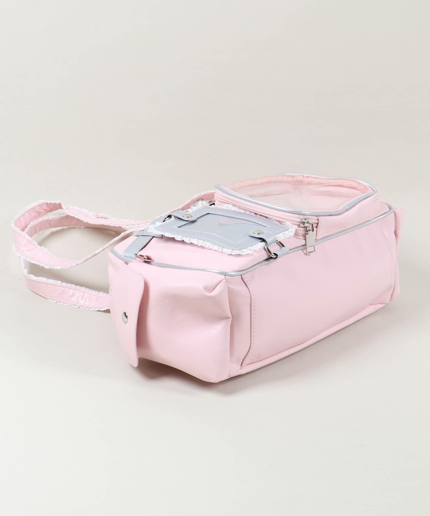 2WAY痛バッグ/クリアポケットショルダーバッグ/合皮/レース/ぬい活