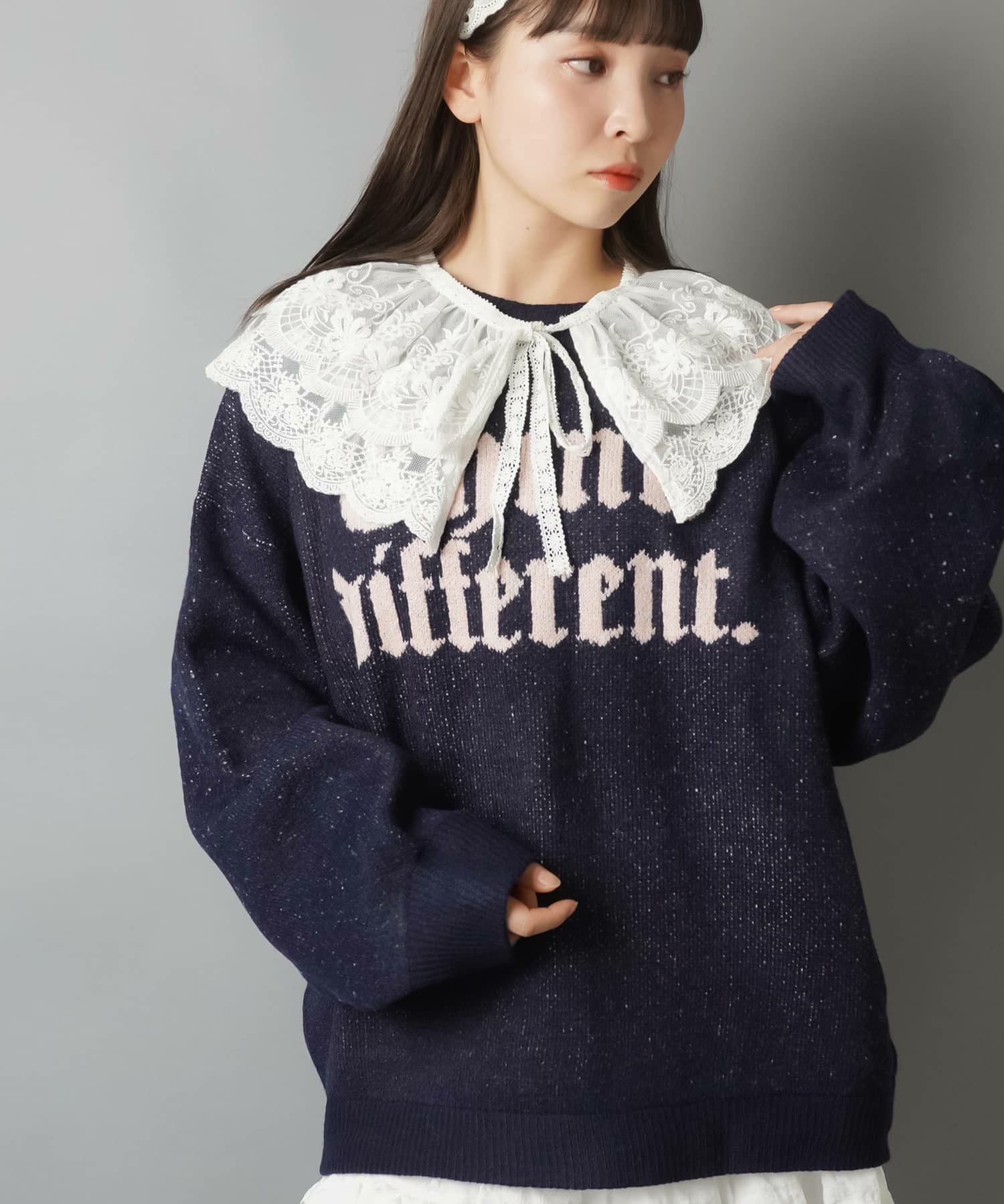 75%OFF】オーバーサイズニット/オールドロゴ/5色展開 | SPINNS WEB