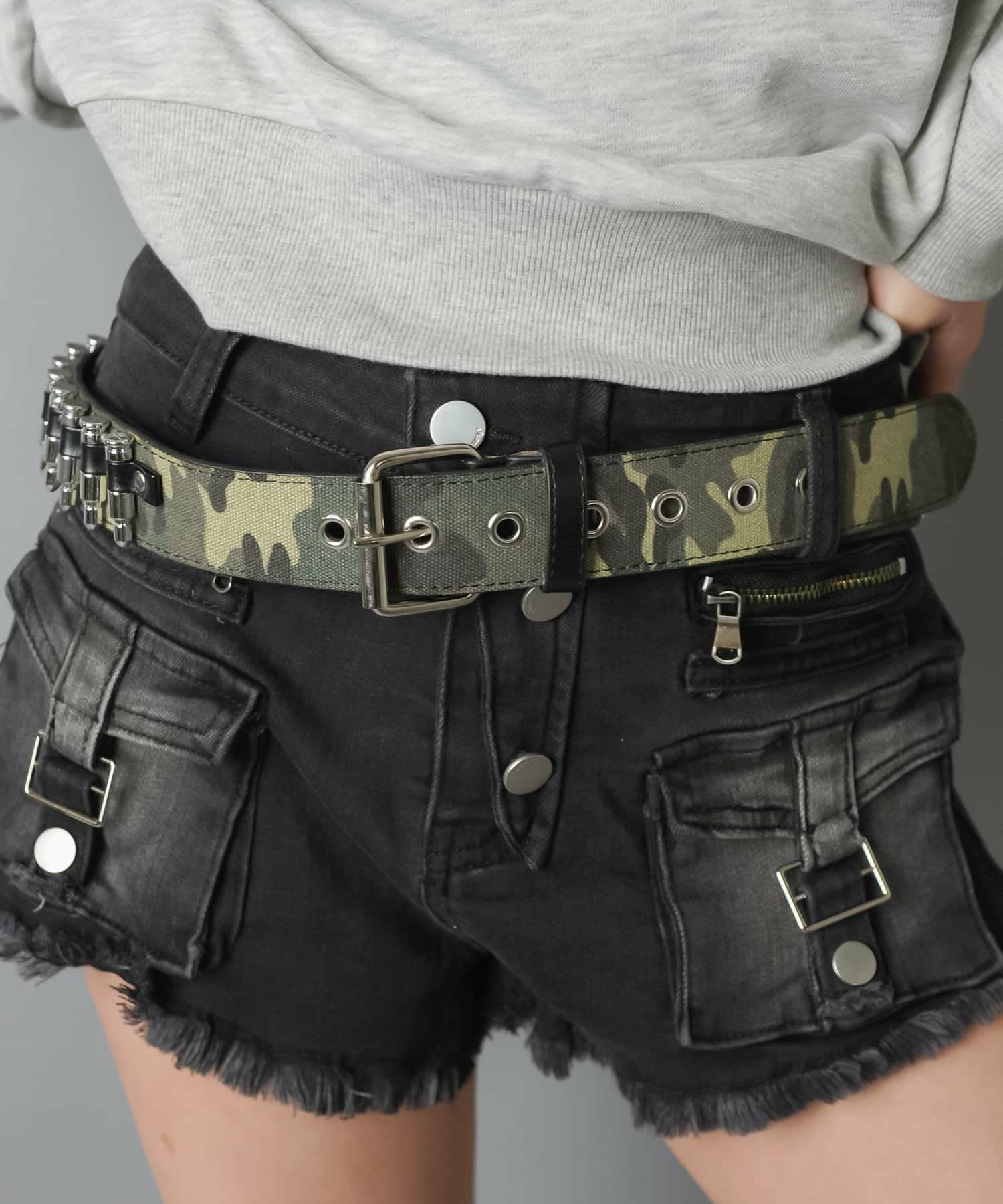 合皮ベルト/弾丸/カモ柄/迷彩柄/#ロマンスパンク | SPINNS WEB STORE