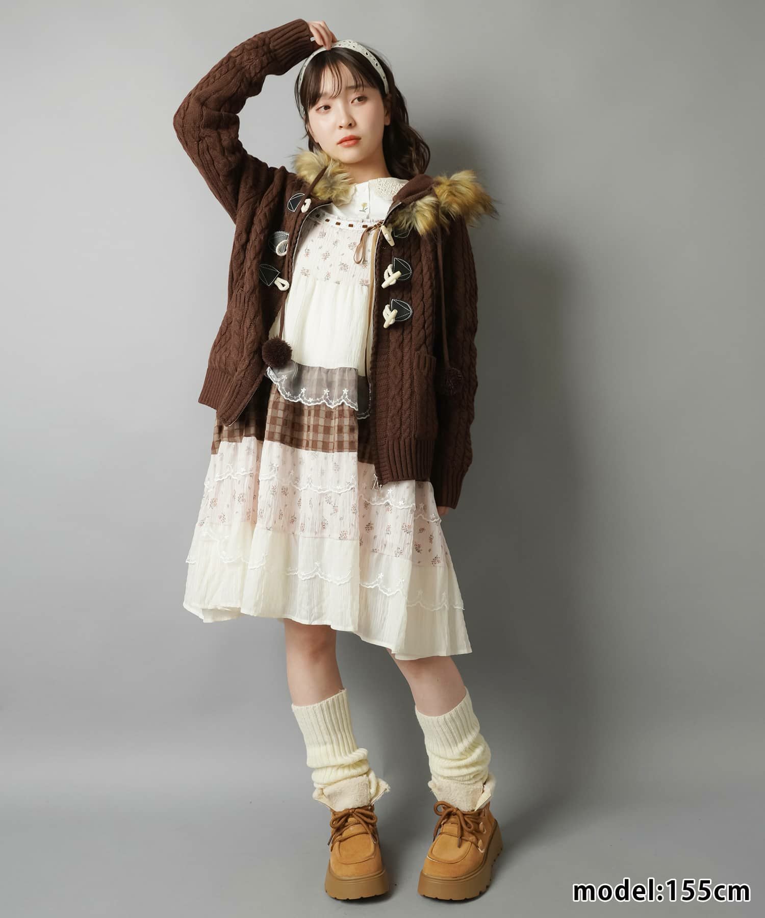 ヴィンテージ風ミニキャミワンピース/つぎはぎティアード/チェック ヴィンテージ風ミニキャミワンピース/つぎはぎティアード/チェック