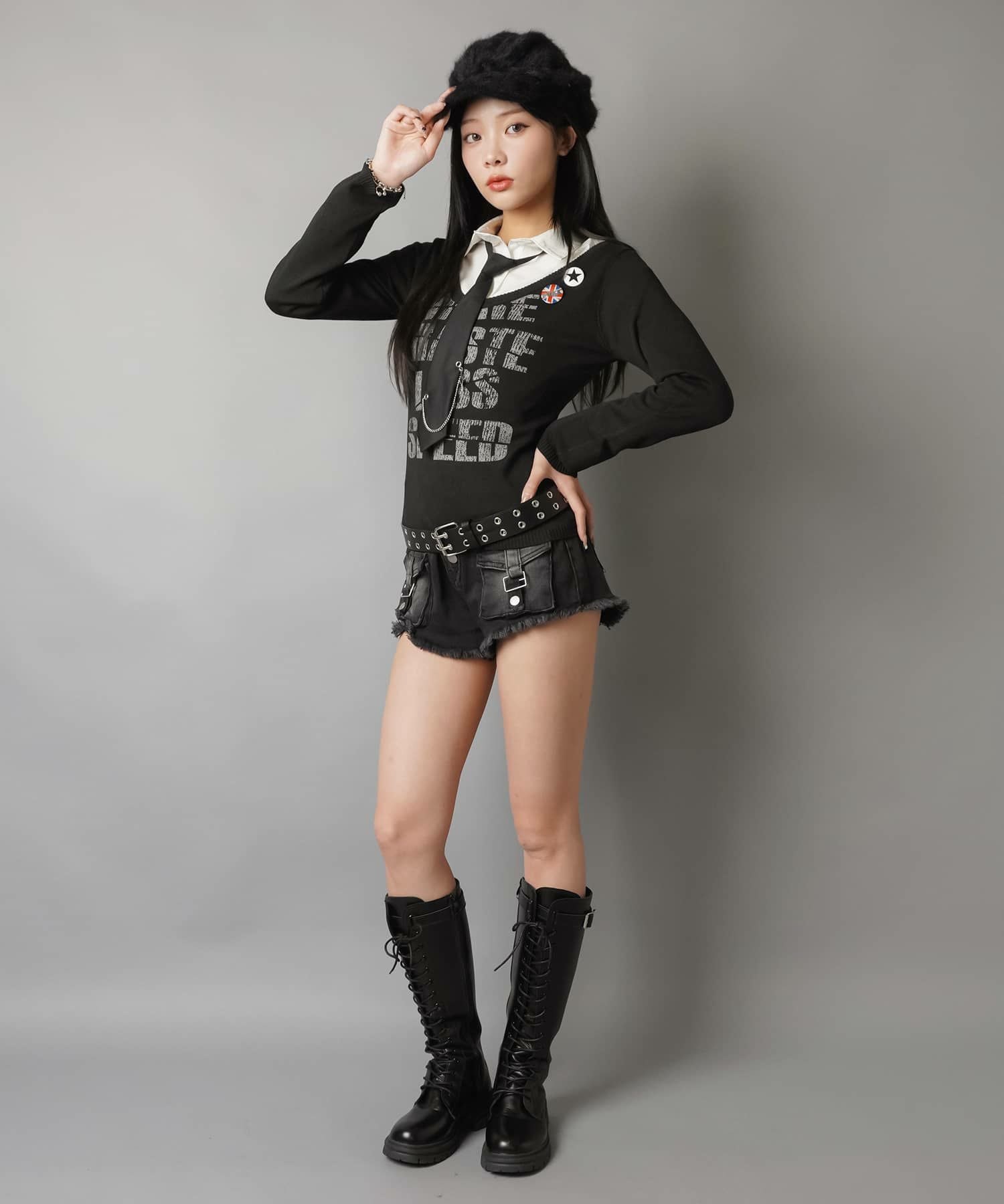 2ホール合皮ハトメベルト/ロング/#ロマンスパンク | SPINNS WEB STORE