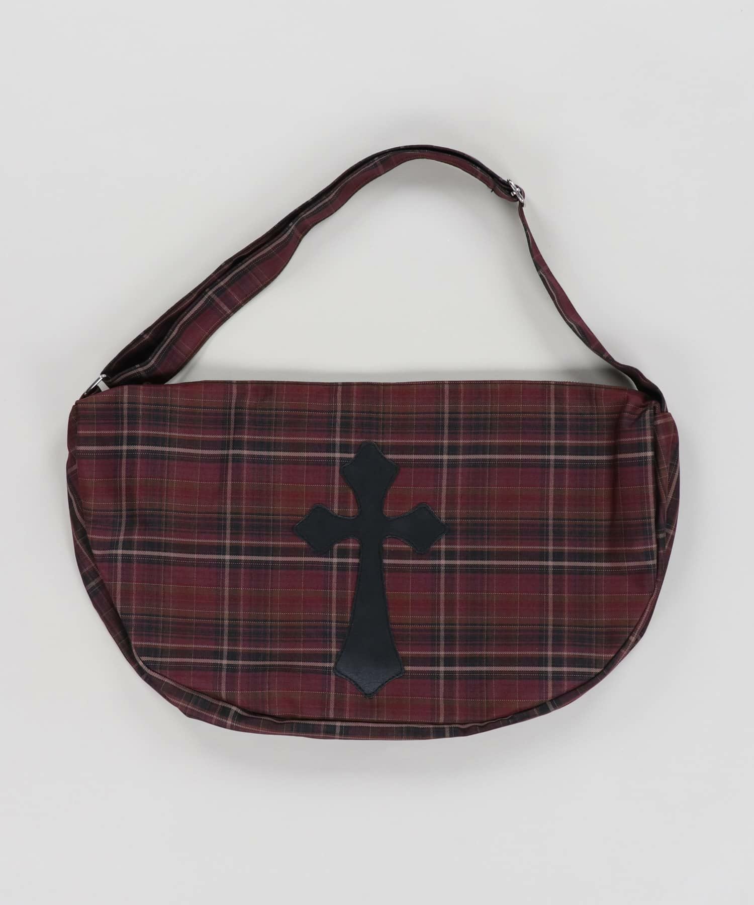 67%OFF】チェック柄ショルダーバッグ/ブラッククロス/#ロマンスパンク