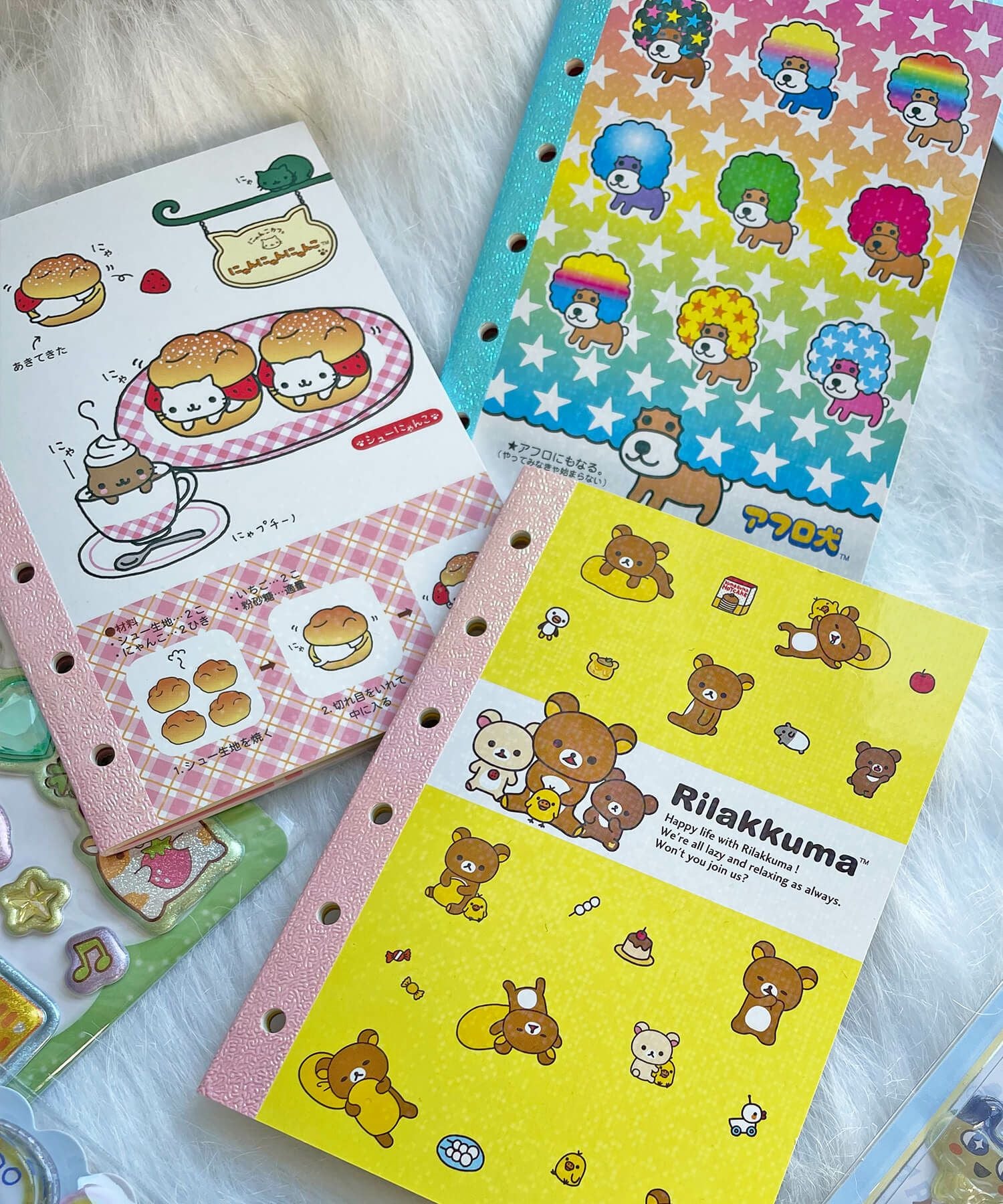 ≪サンエックス≫6穴シールノート/シール帳/にゃんにゃんにゃんこ