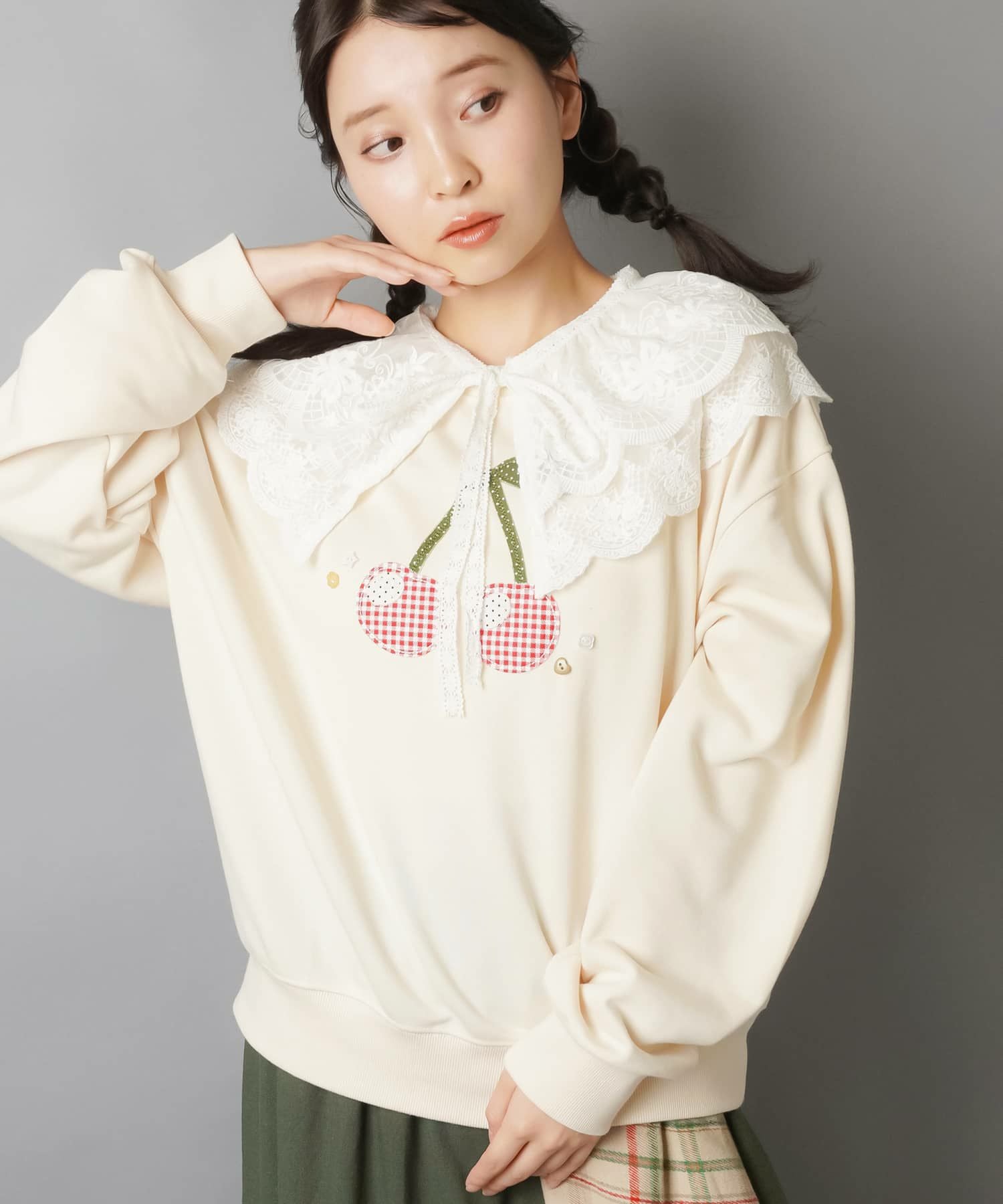 テッドベイカー フルーツリボンカットソー RODEO CROWNS WIDE BOWL | フルーツアソートTEE (Tシャツ・カットソー