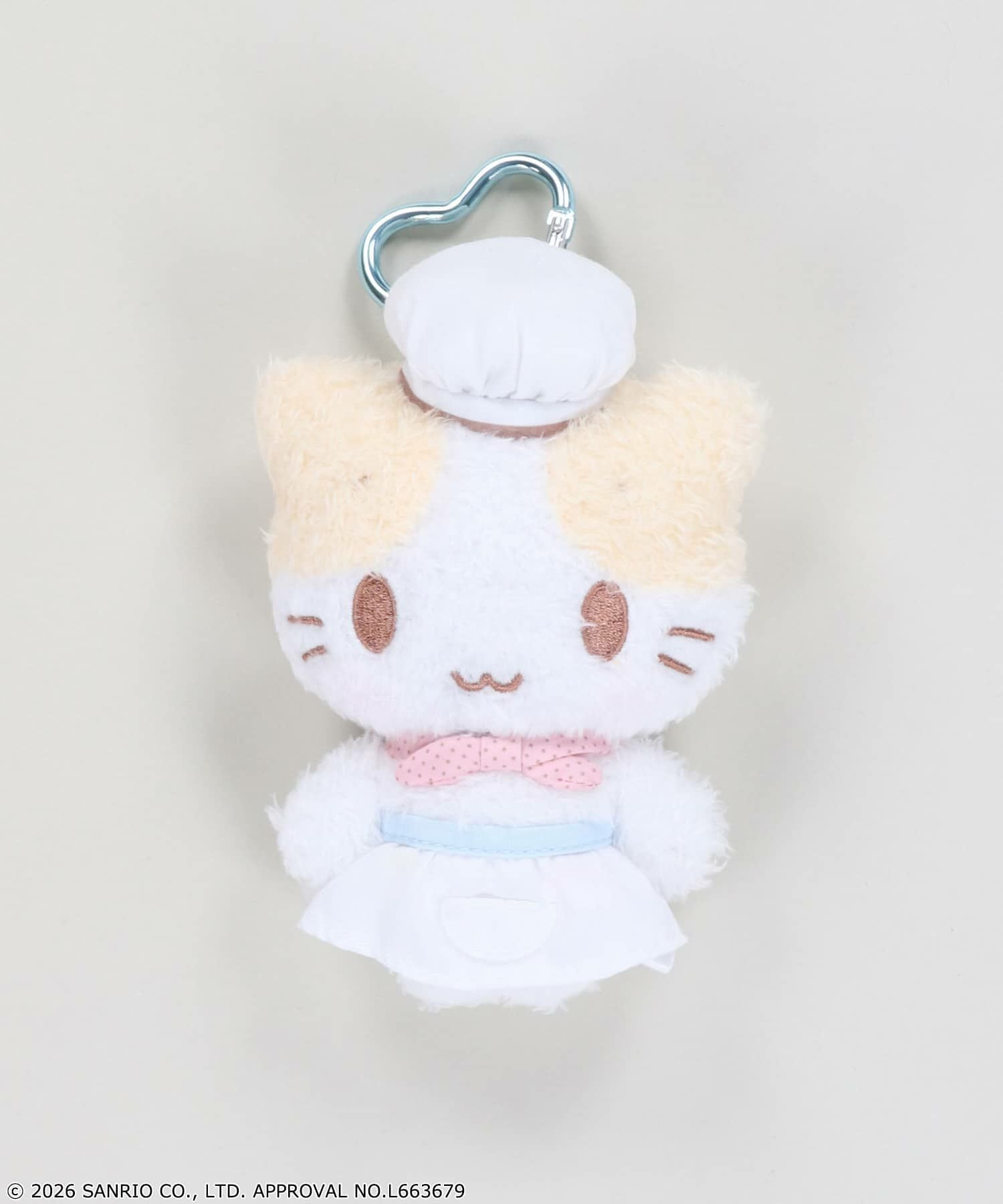 受注販売】『マシュマロみたいなふわふわにゃんこ』カラビナ付き