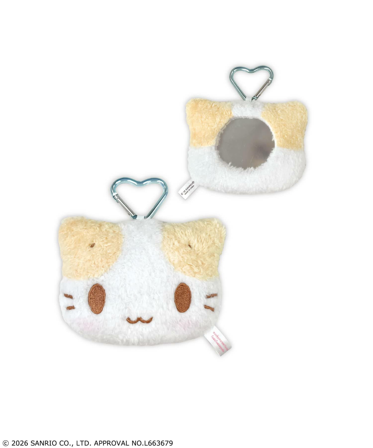 受注販売】『マシュマロみたいなふわふわにゃんこ』ぬいぐるみミラー