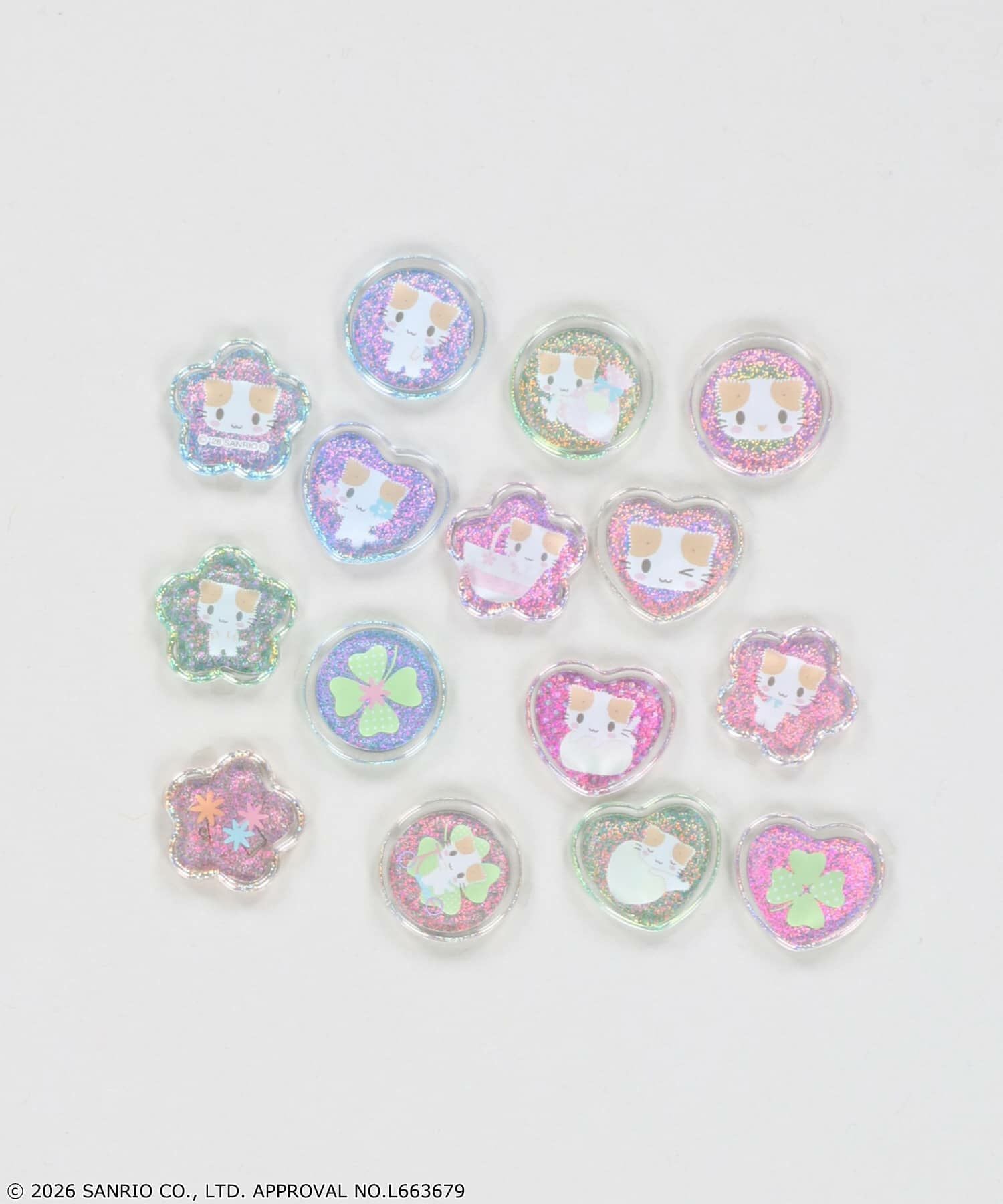マシュマロみたいなふわふわにゃんこ』クリスタルシール＜メール便対応
