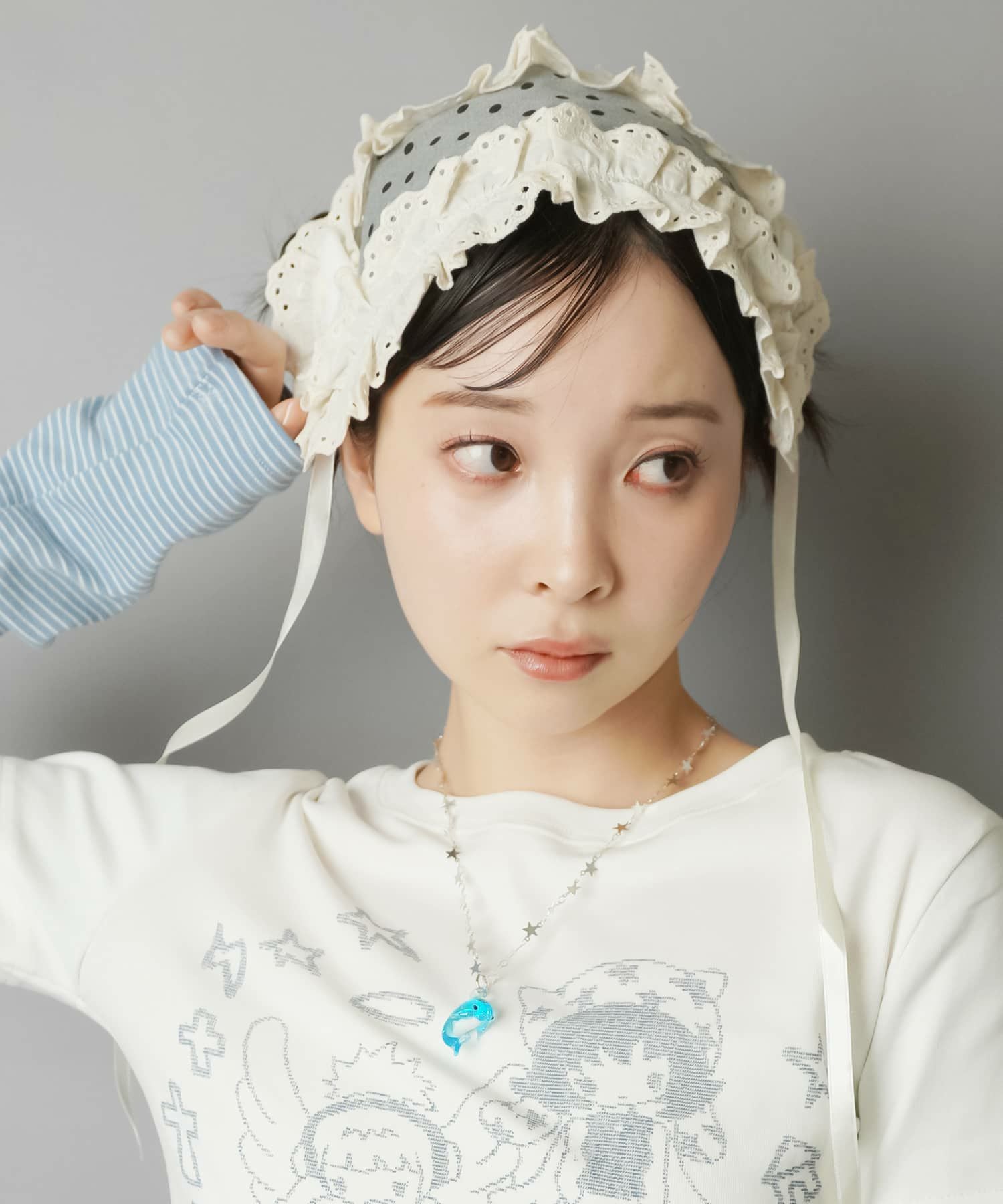 Ribbon+ ワンピース&ヘッドドレス ドットヘッドドレス/羽根/#ウィッシュコア | SPINNS WEB STORE