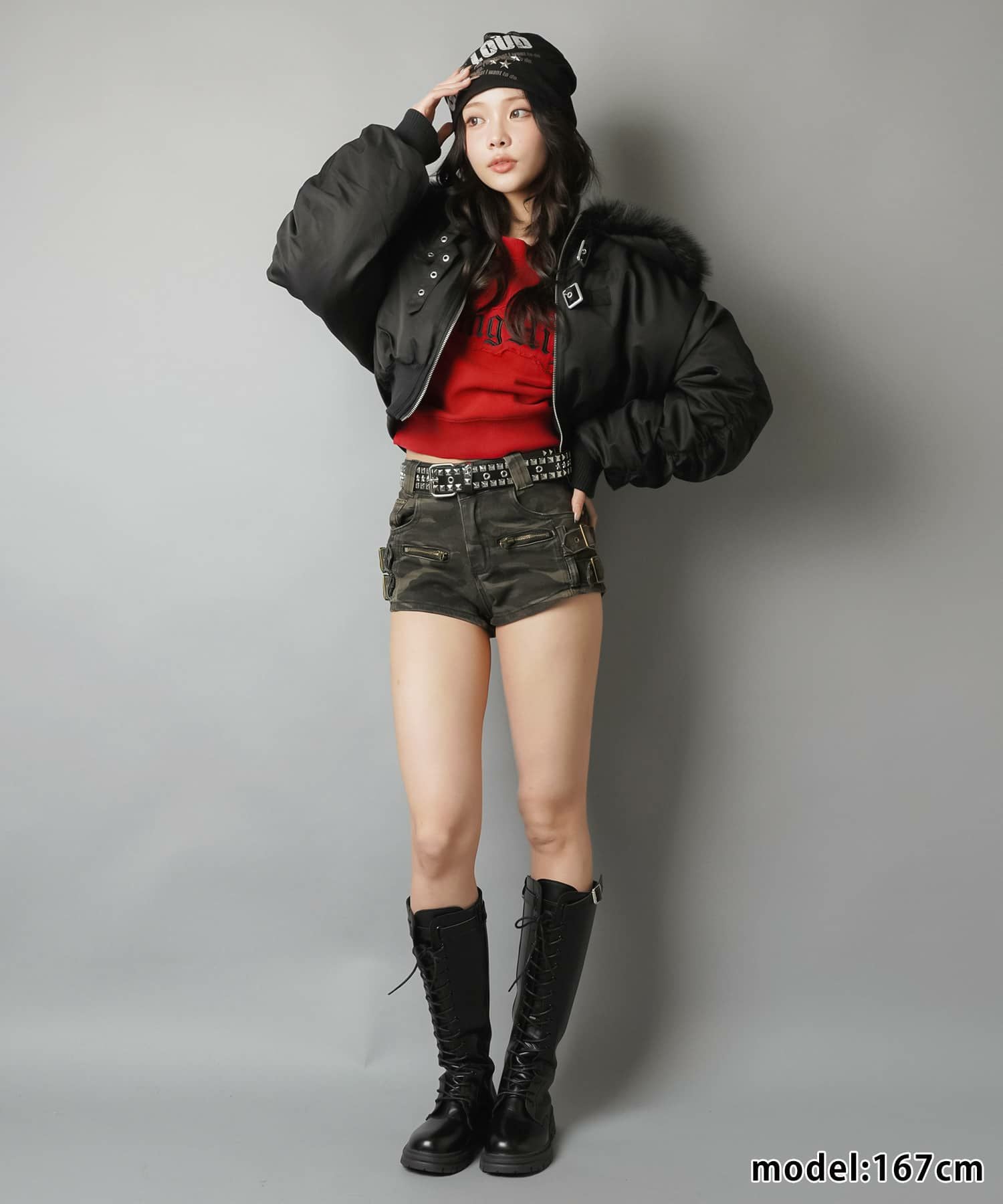 超ショートパンツ/サイド2ベルト/カモ柄/迷彩/#平成ギャル | SPINNS