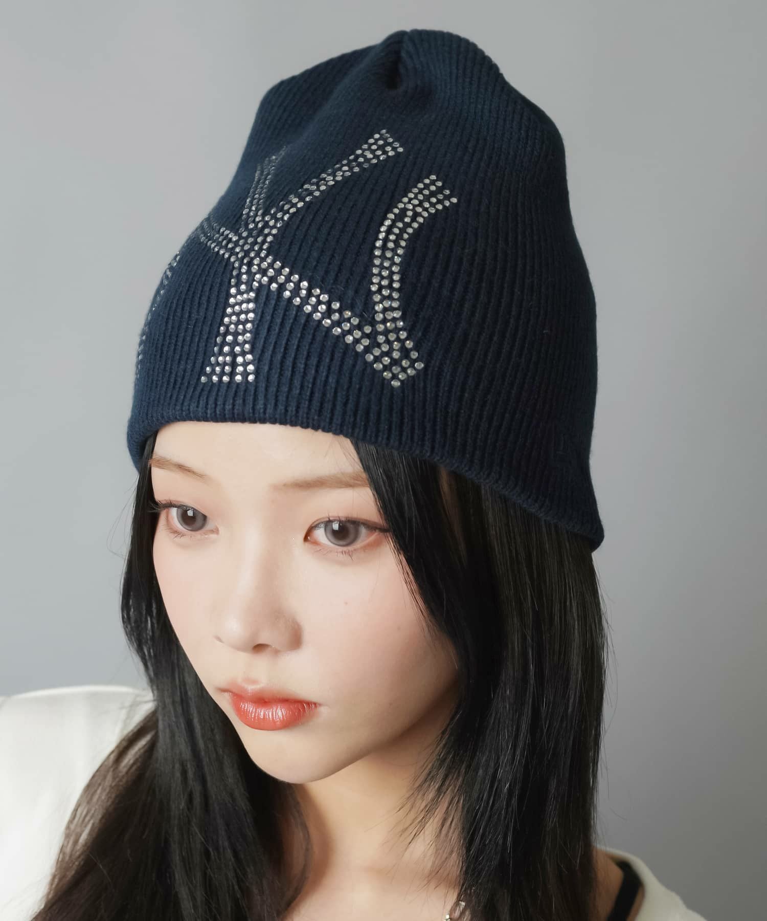 ≪NEW ERA/ニューエラ≫シングルビーニー/ニット帽/ラインストーン2